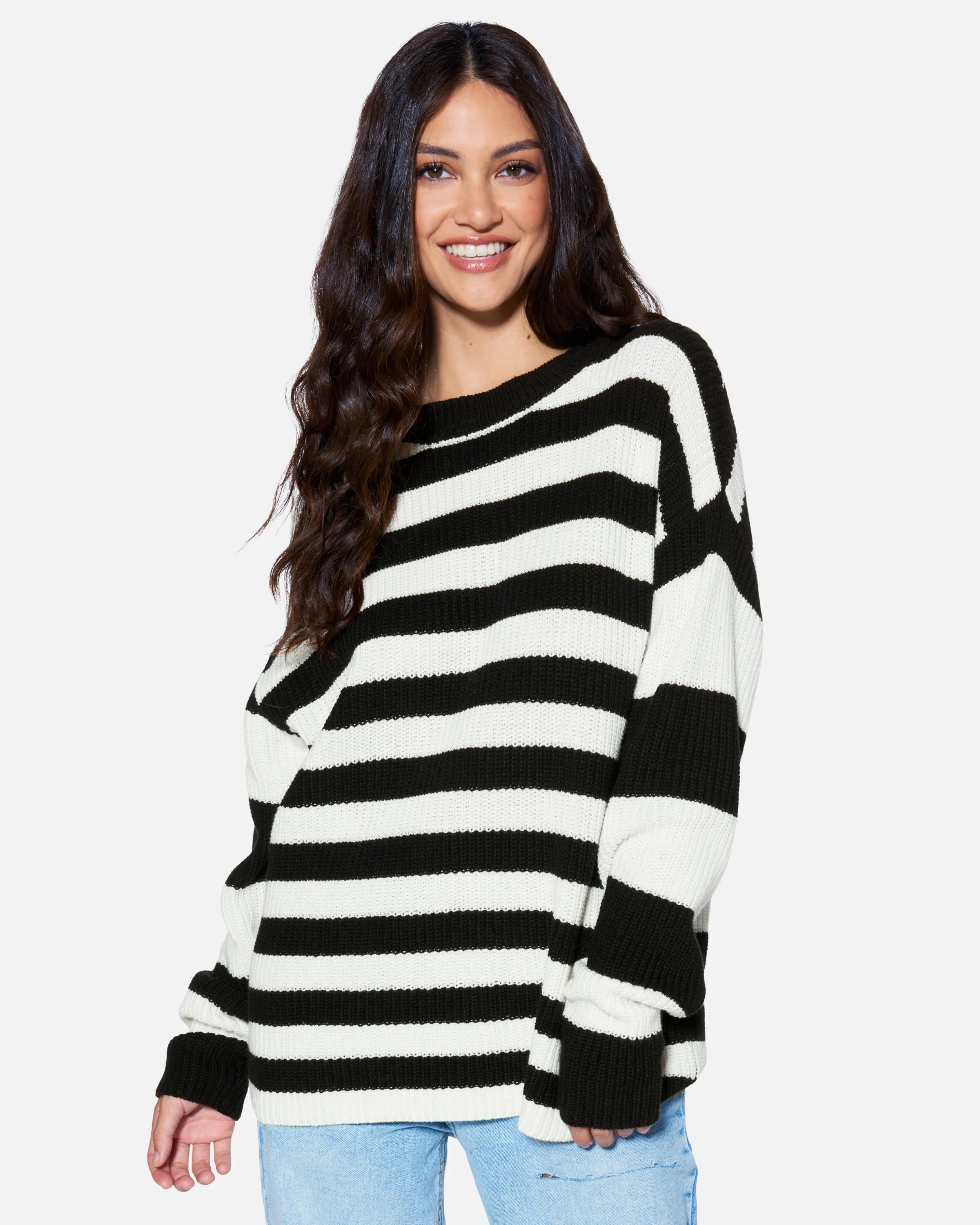 ESSENTIAL SERENA STRIPE SWEATER sold by Hurley