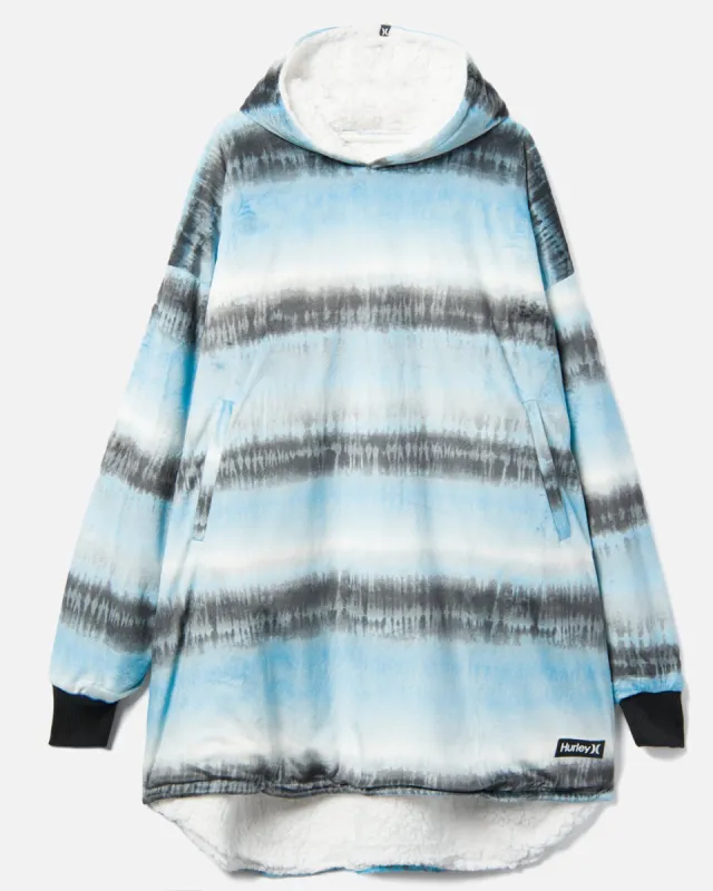 Tie Dye Oversized Hooded Blanket Poncho sold by Hurley