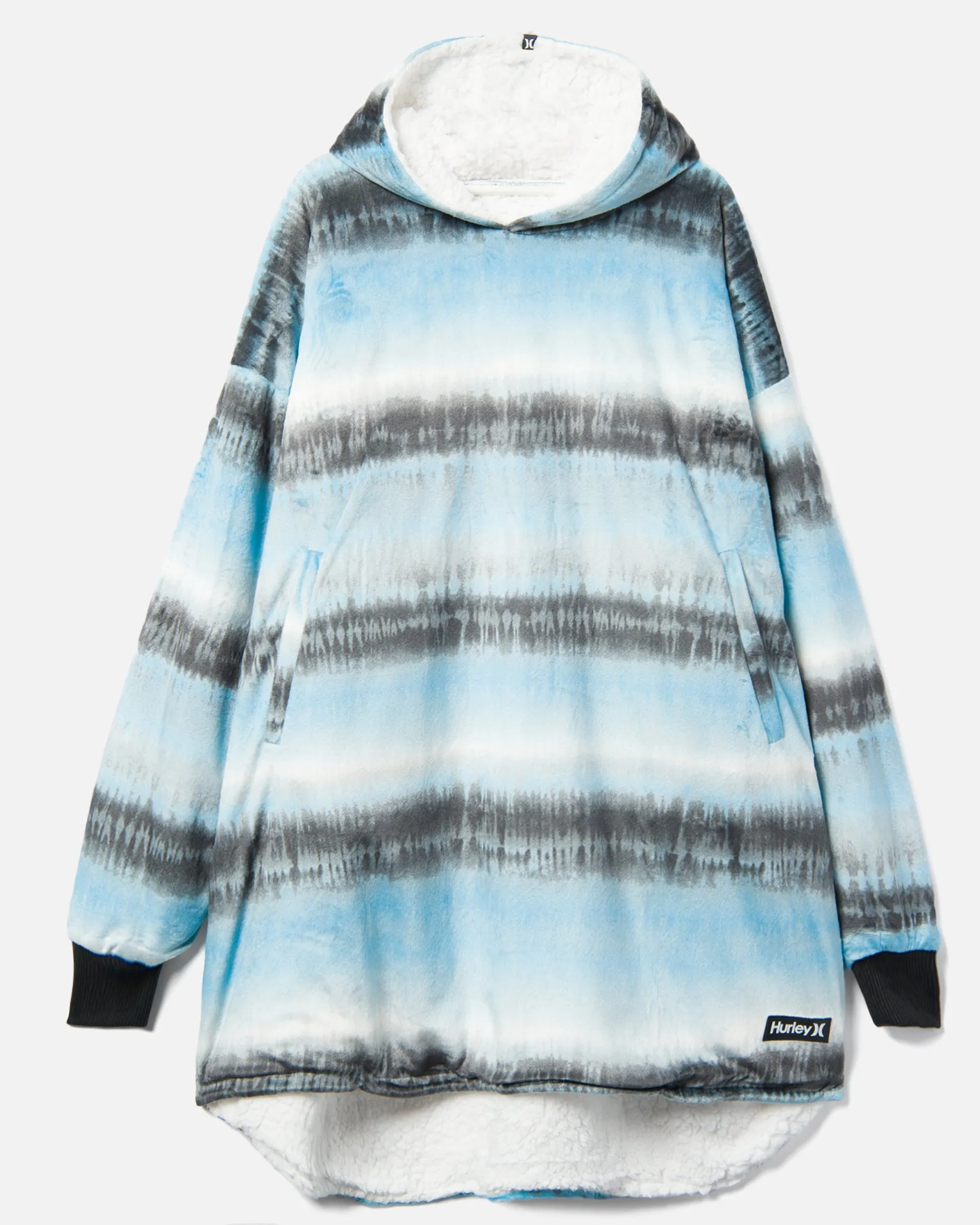 Tie Dye Oversized Hooded Blanket Poncho sold by Hurley