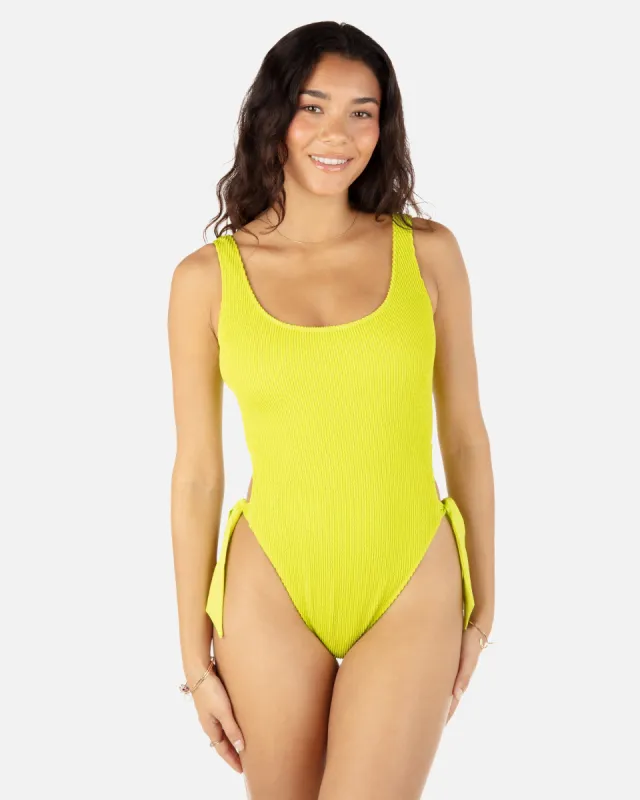 Solid Scrunch Cheeky One Piece sold by Hurley