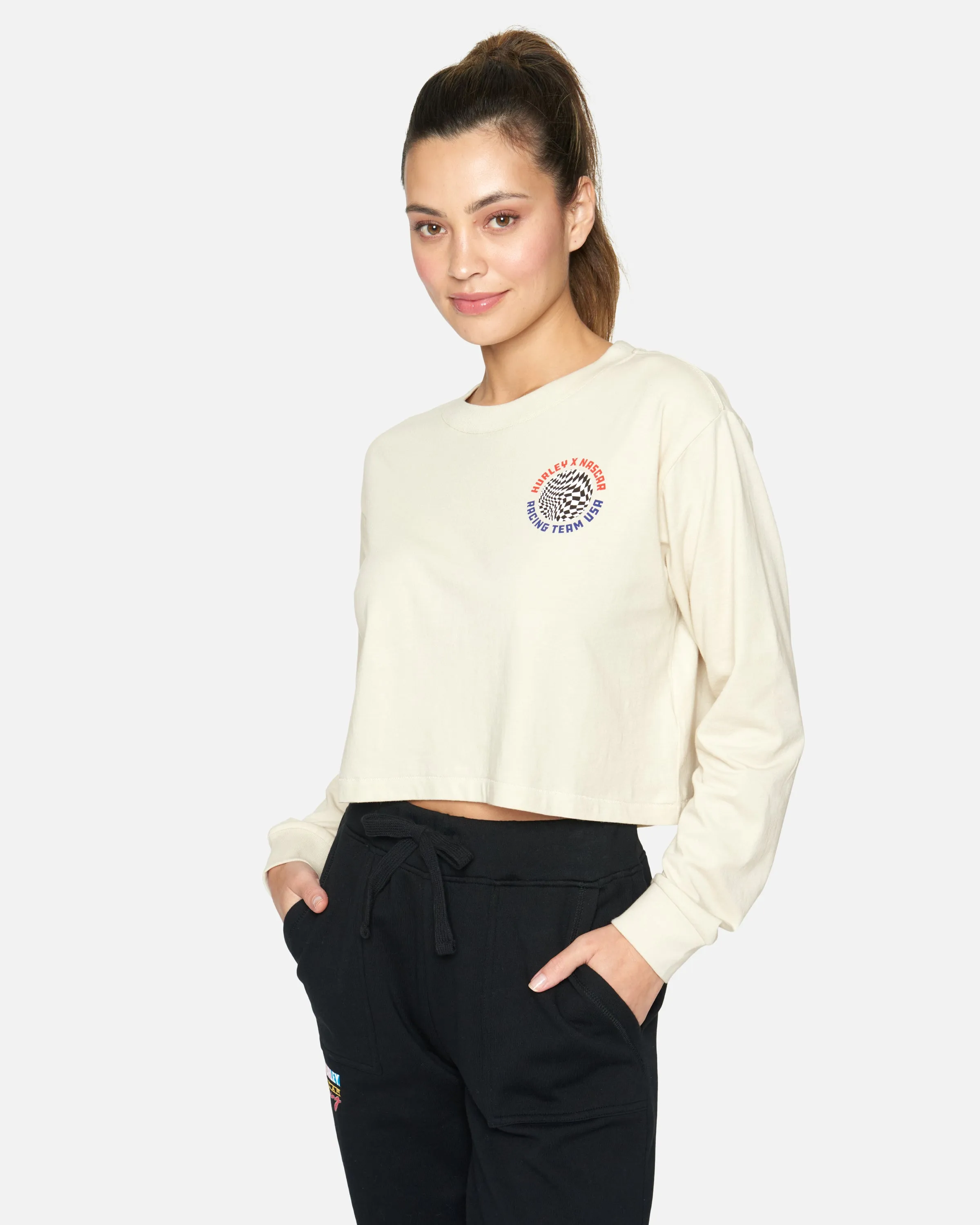 Nascar Team USA Crop Long Sleeve Tee sold by Hurley product image thumbnail 5