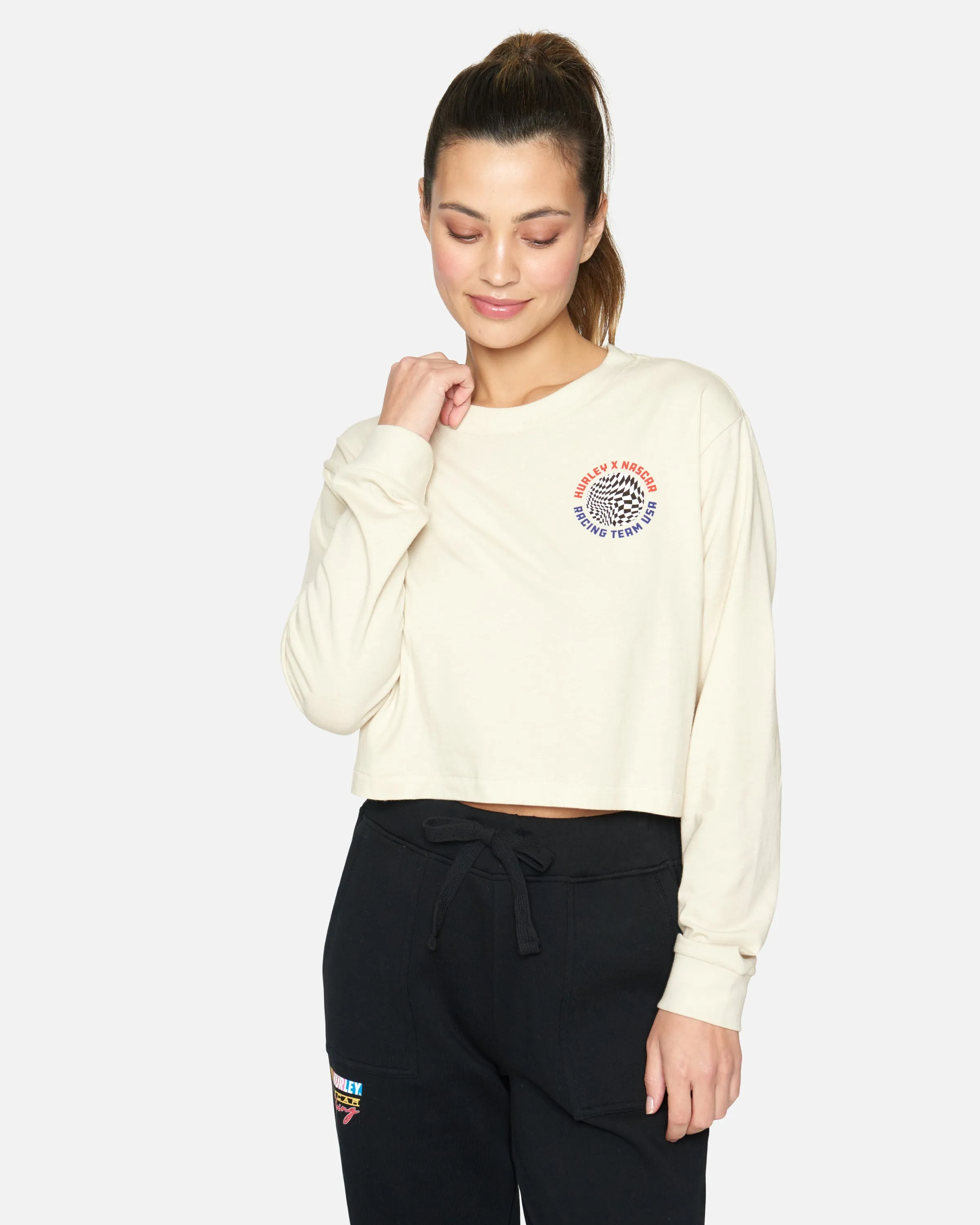 Nascar Team USA Crop Long Sleeve Tee sold by Hurley product image thumbnail 3
