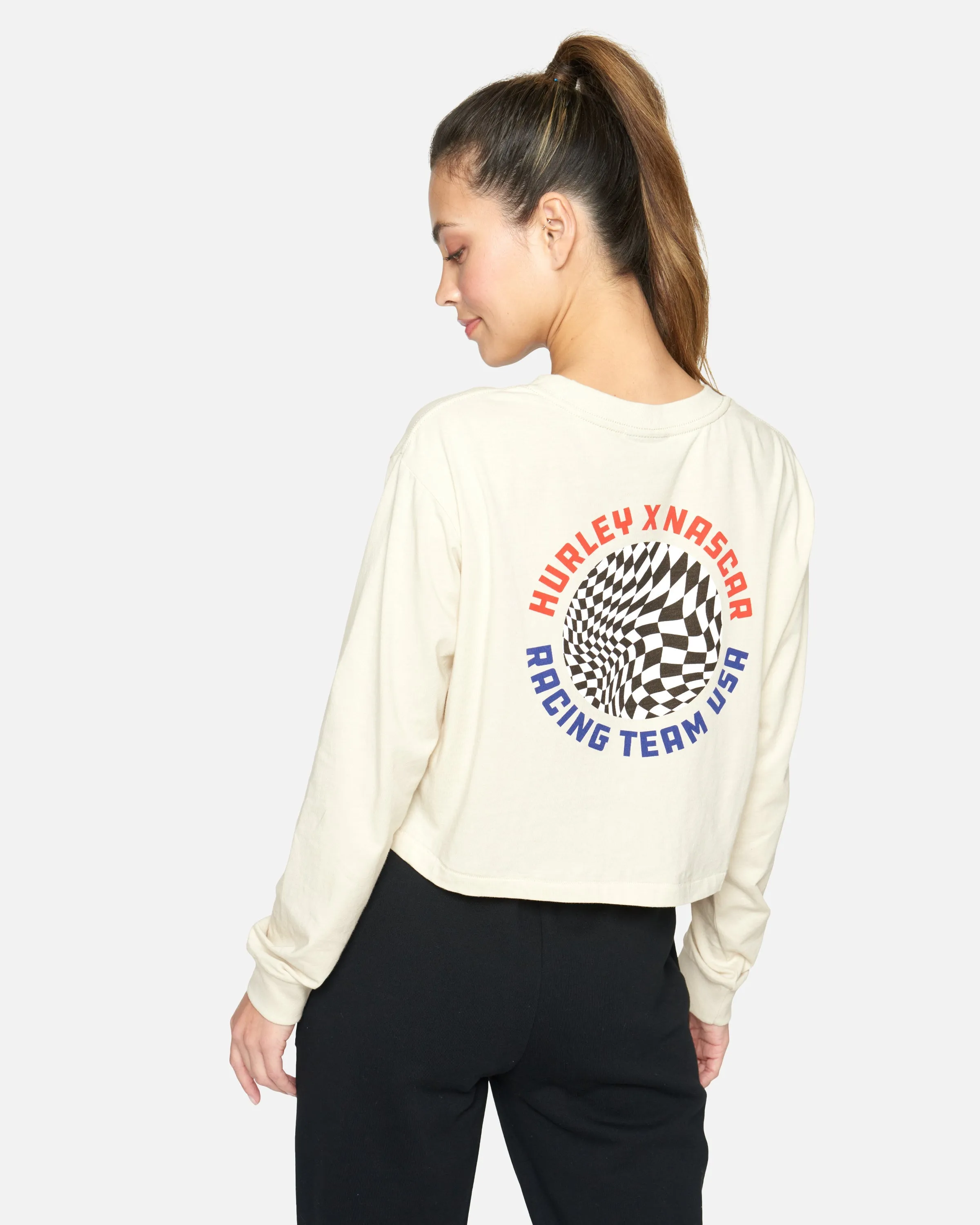 Nascar Team USA Crop Long Sleeve Tee sold by Hurley product image thumbnail 4