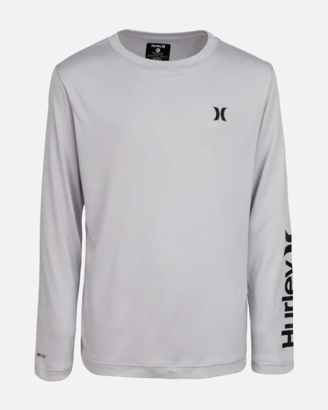 Boys Hurley Icon Heathered Upf Long Sleeve Top sold by Hurley