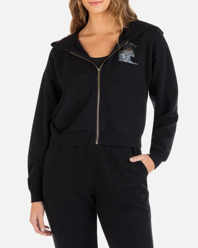 Glow With The Flow Crop Zip Up Hoodie sold by Hurley