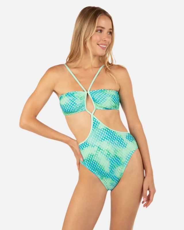 Color Wash Mesh Moderate One Piece made by Hurley