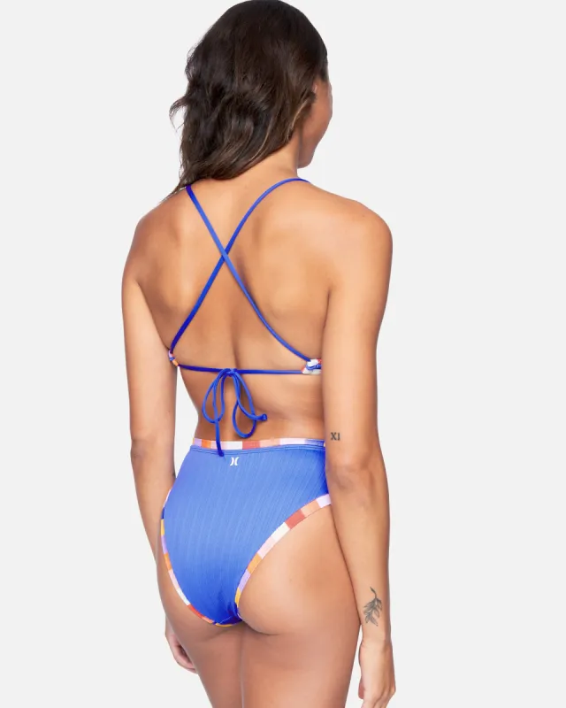 Retro Block Moderate High Waist Bikini Bottom sold by Hurley