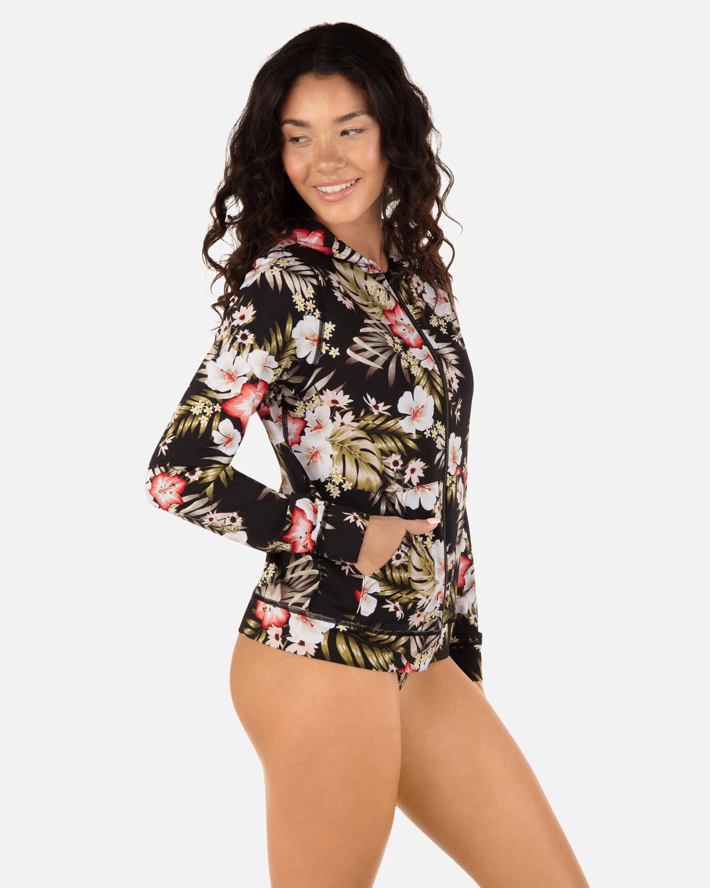 Highland Tropics Zip Hoodie Rashguard sold by Hurley product image thumbnail 3