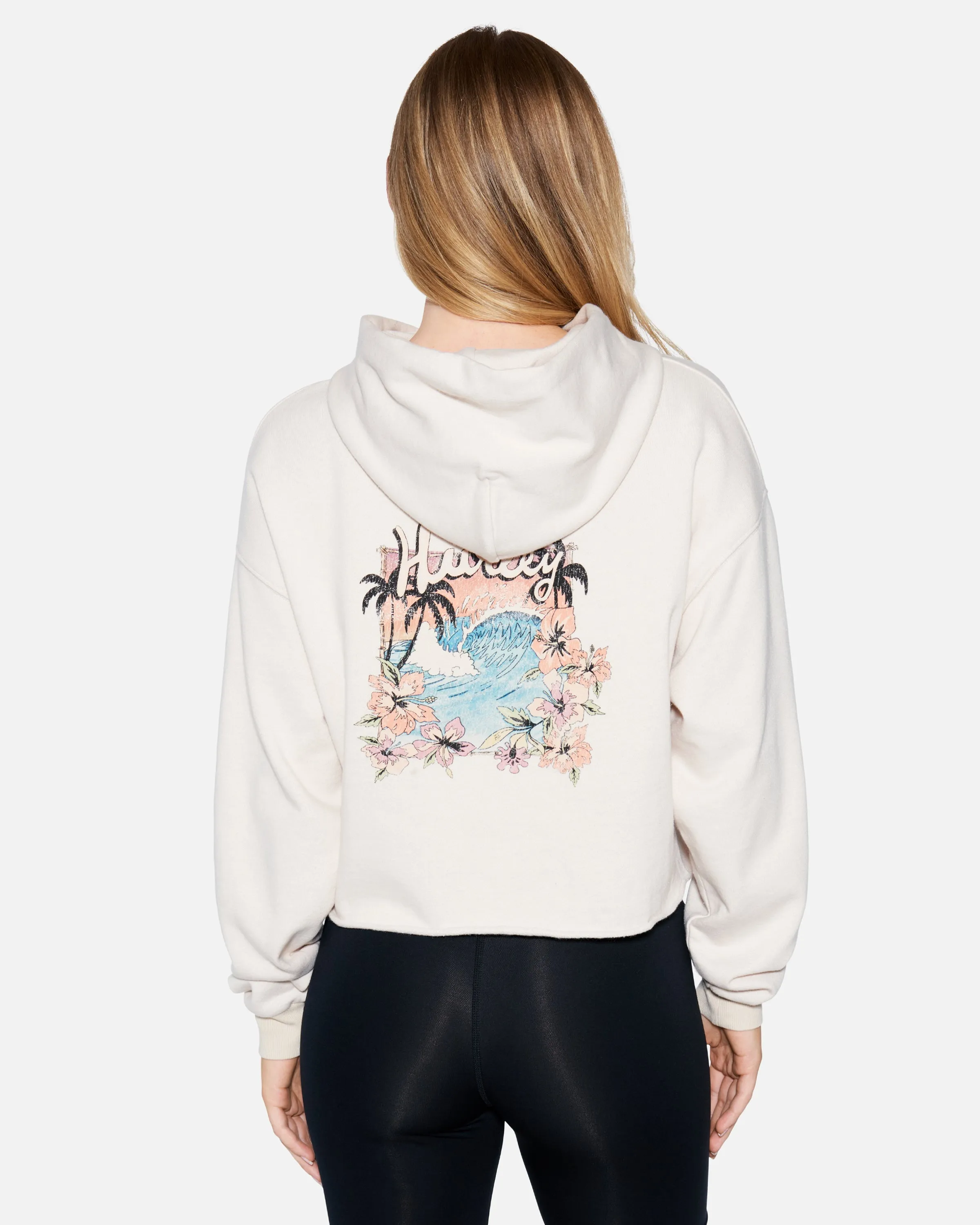 FLOWER TUBING CROPPED RAW HOODIE sold by Hurley product image thumbnail 2