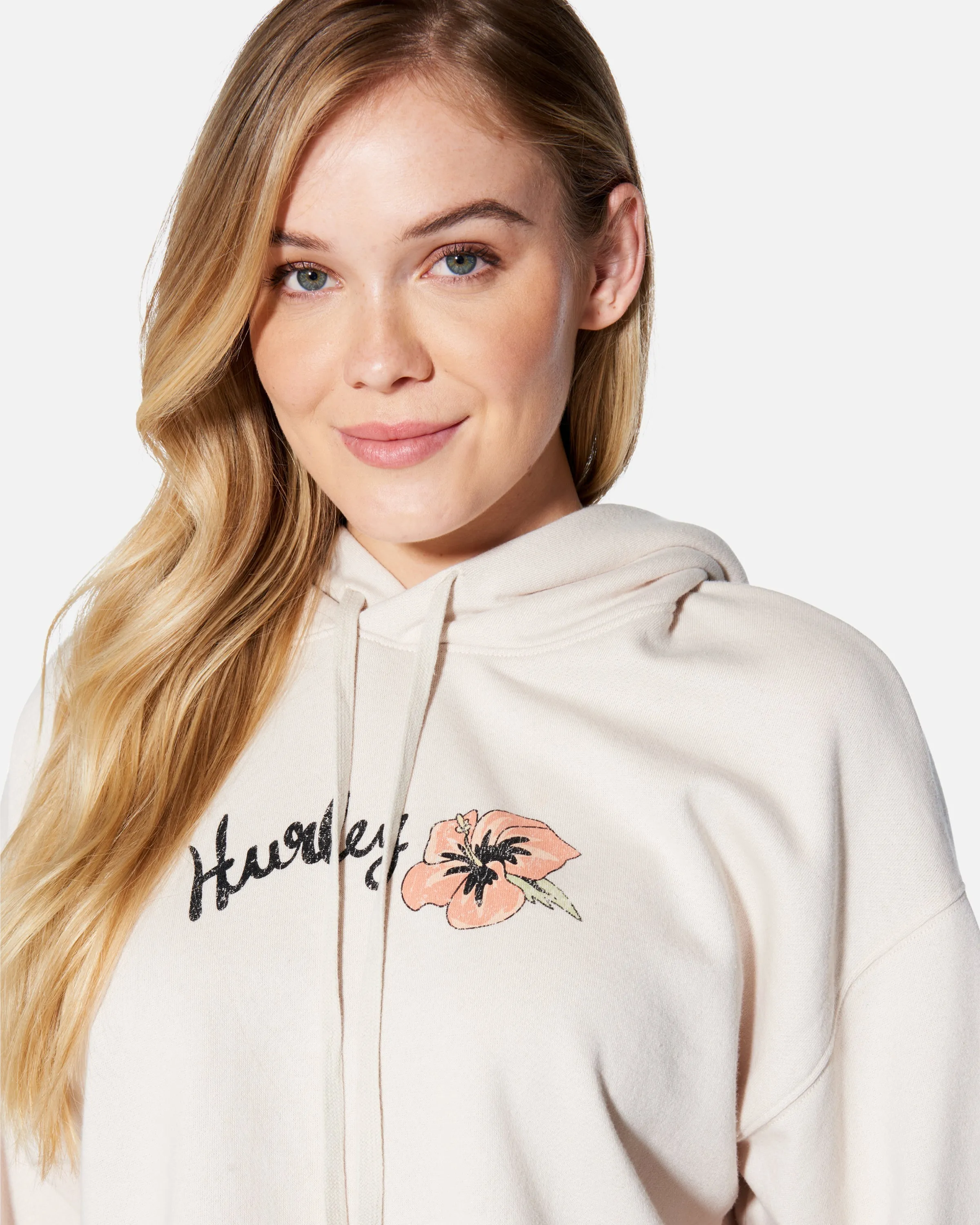 FLOWER TUBING CROPPED RAW HOODIE sold by Hurley product image thumbnail 4