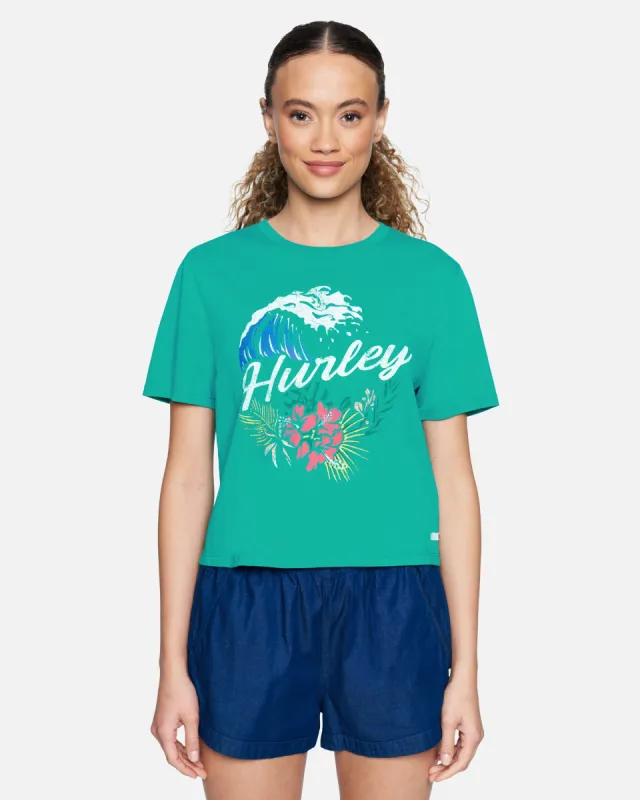 Tubed Cropped Crew Short Sleeve T-Shirt sold by Hurley