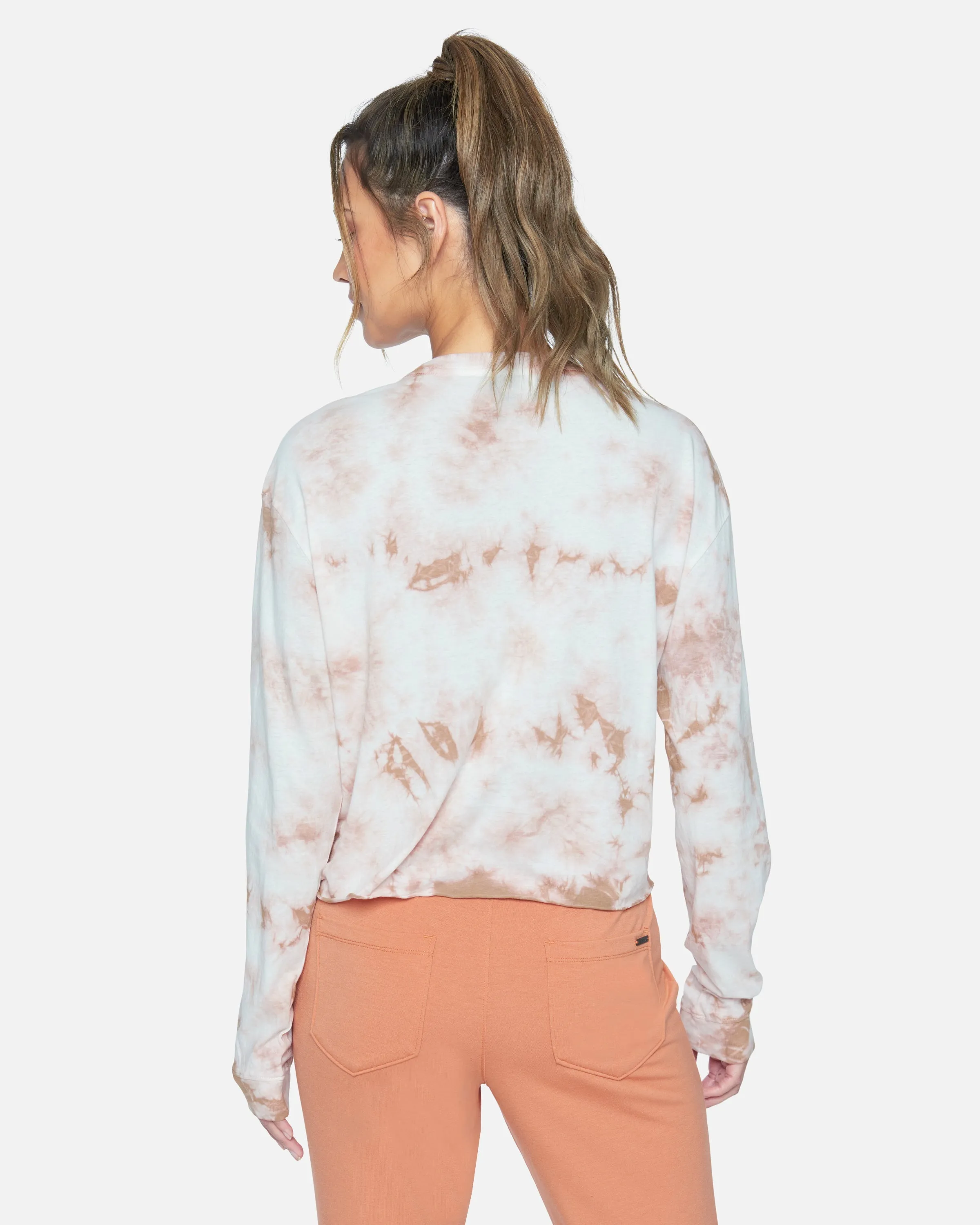 TARYN TIE DYE CROPPED LONG SLEEVE TEE sold by Hurley product image thumbnail 2