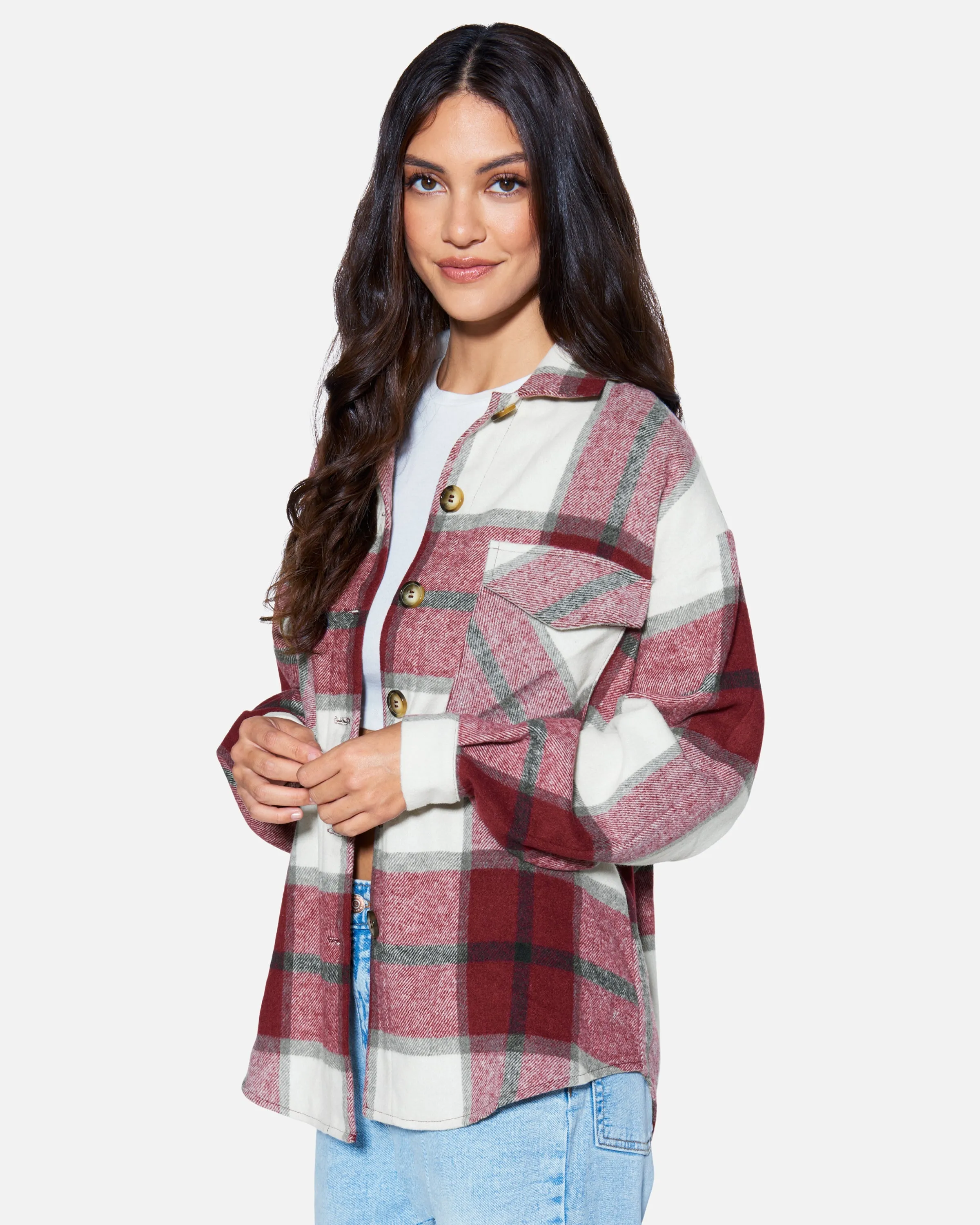 ESSENTIAL PLAID SHACKET sold by Hurley product image thumbnail 3