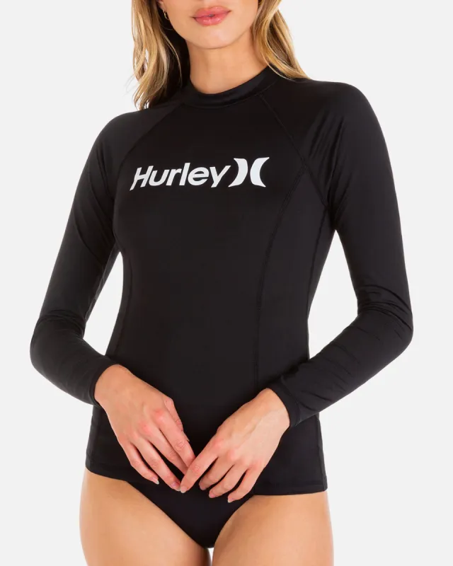 One And Only Solid Mock Neck Long Sleeve Rashguard sold by Hurley