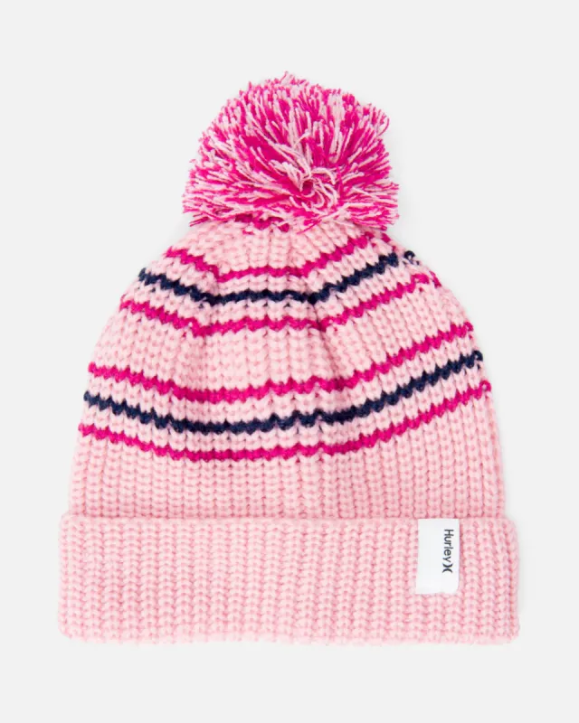 Night Stripe Pom Beanie sold by Hurley