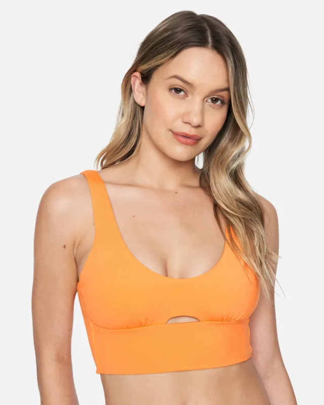 Hurley X Moore Aloha Max Beach Break Long Line Bikini Top sold by Hurley