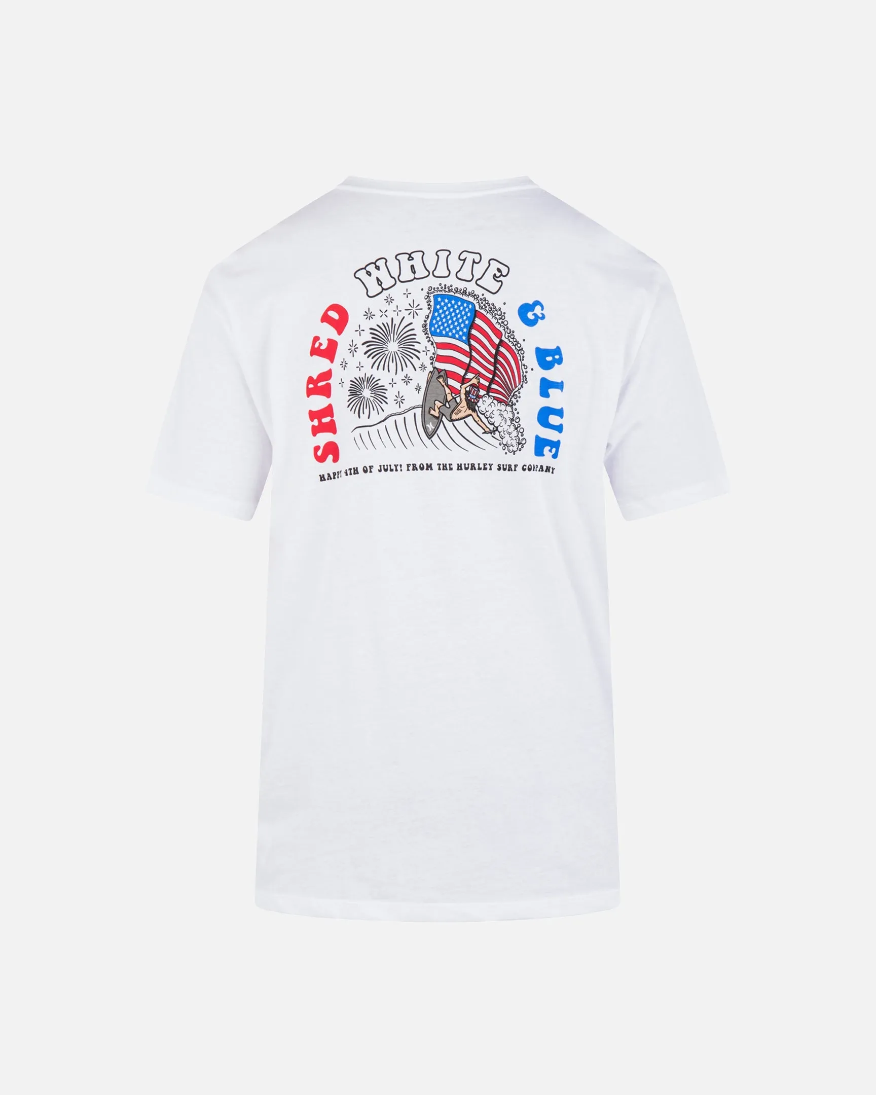 Everyday Shred White And Blue Short Sleeve Shirt sold by Hurley product image thumbnail 2