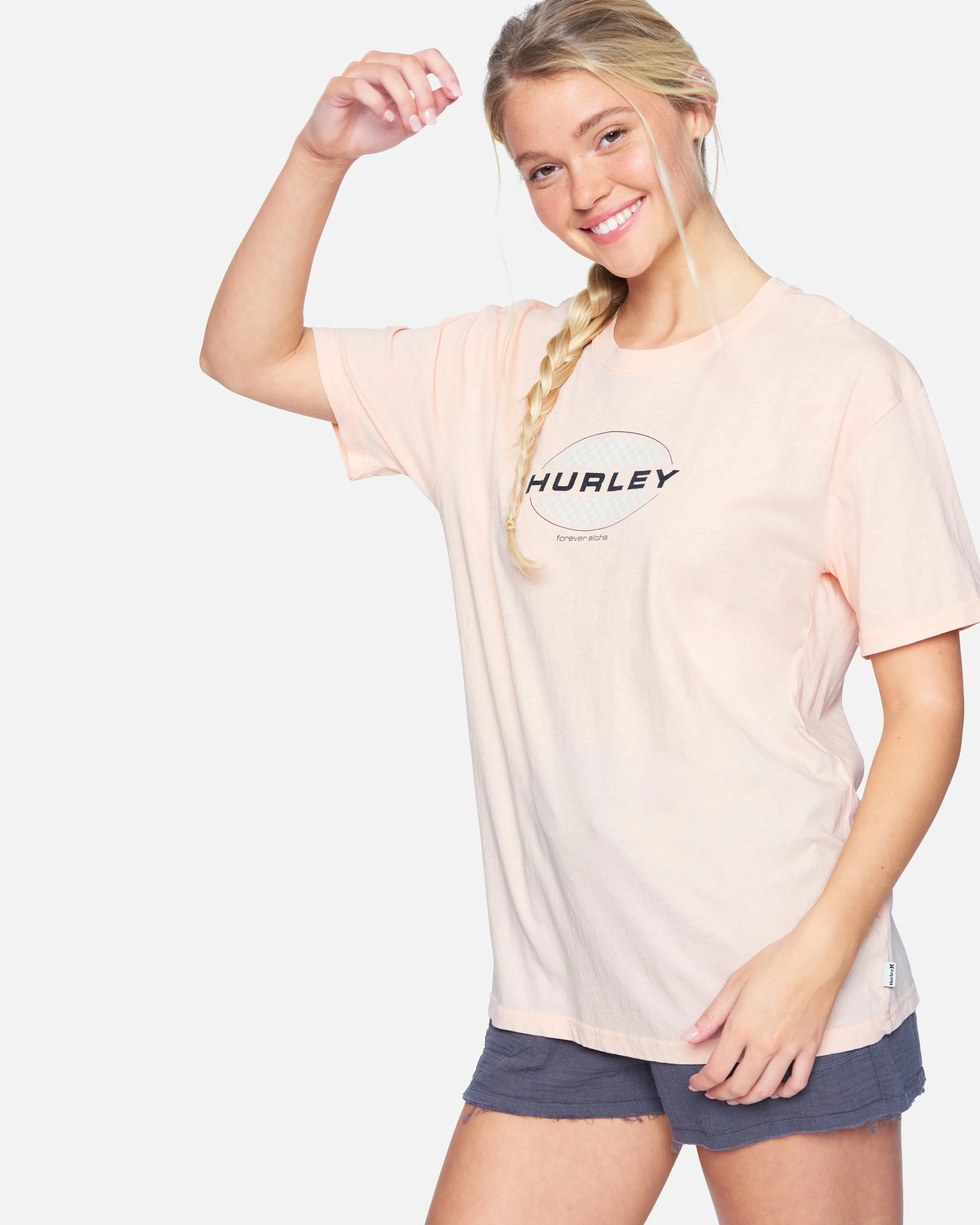 Limited Washed Oversized Boyfriend Crew Tee sold by Hurley product image thumbnail 3