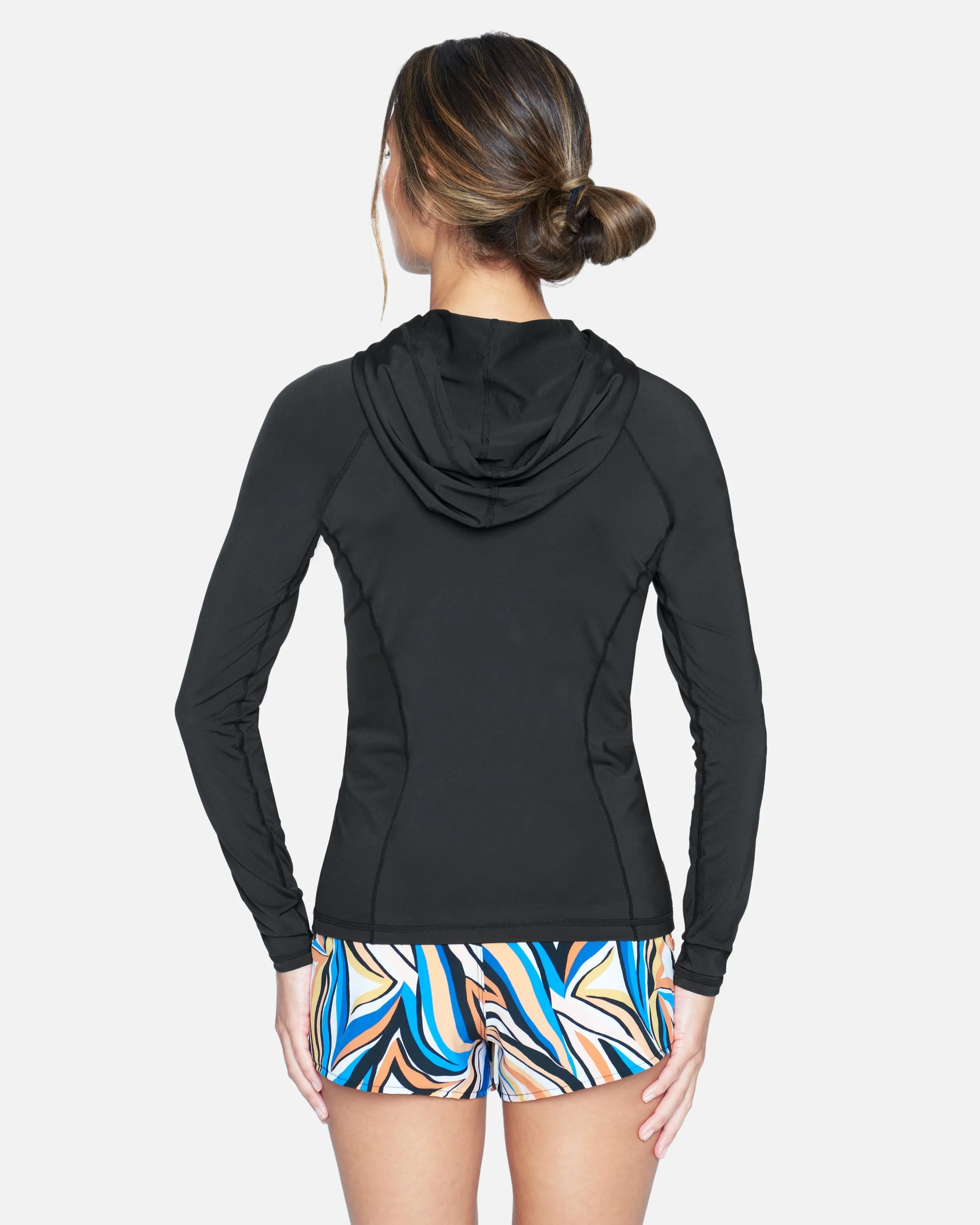 ONE AND ONLY SOLID LONG SLEEVE HOODIE SURF SHIRT sold by Hurley product image thumbnail 2