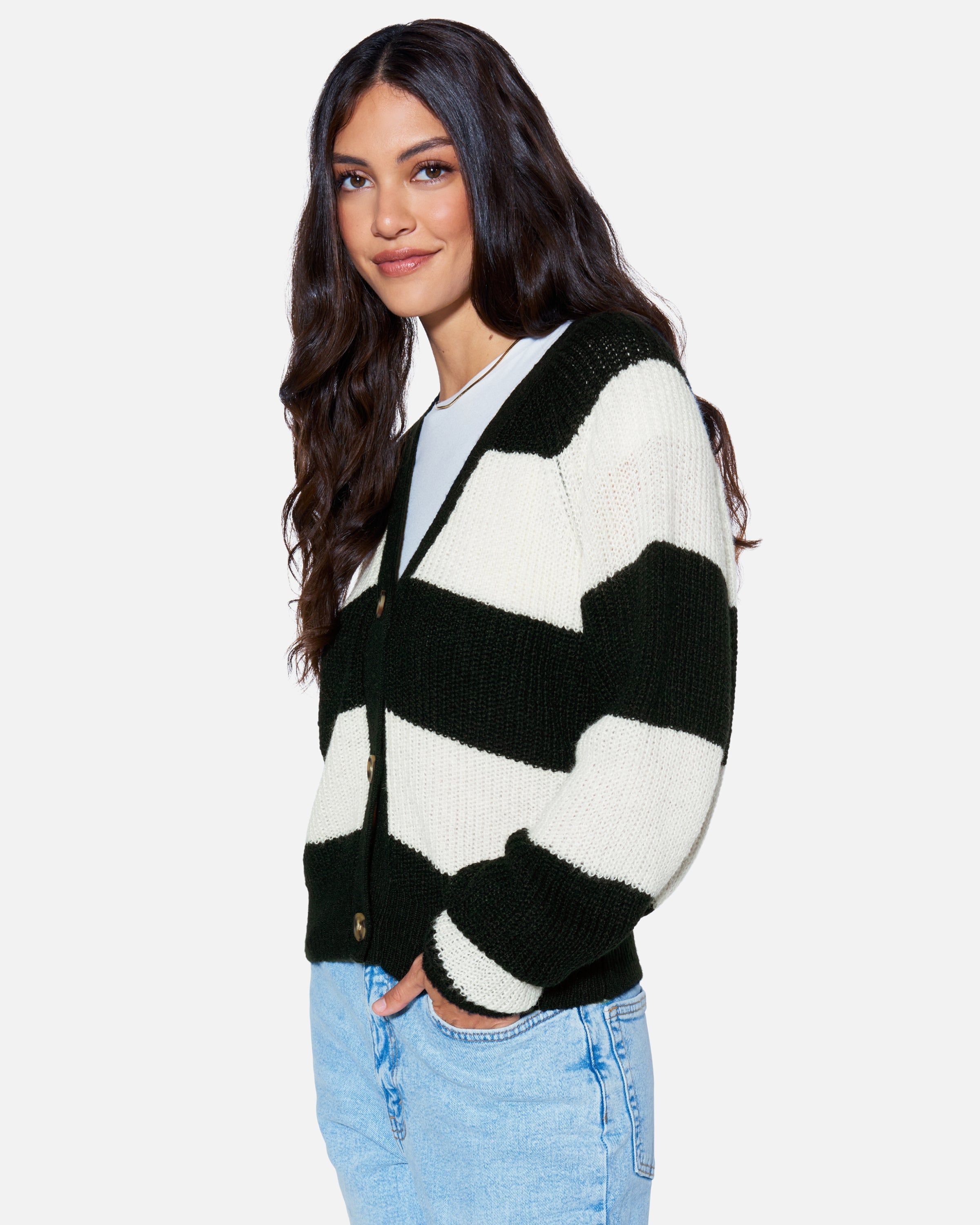 ESSENTIAL SADIE STRIPE CARDIGAN sold by Hurley product image thumbnail 3