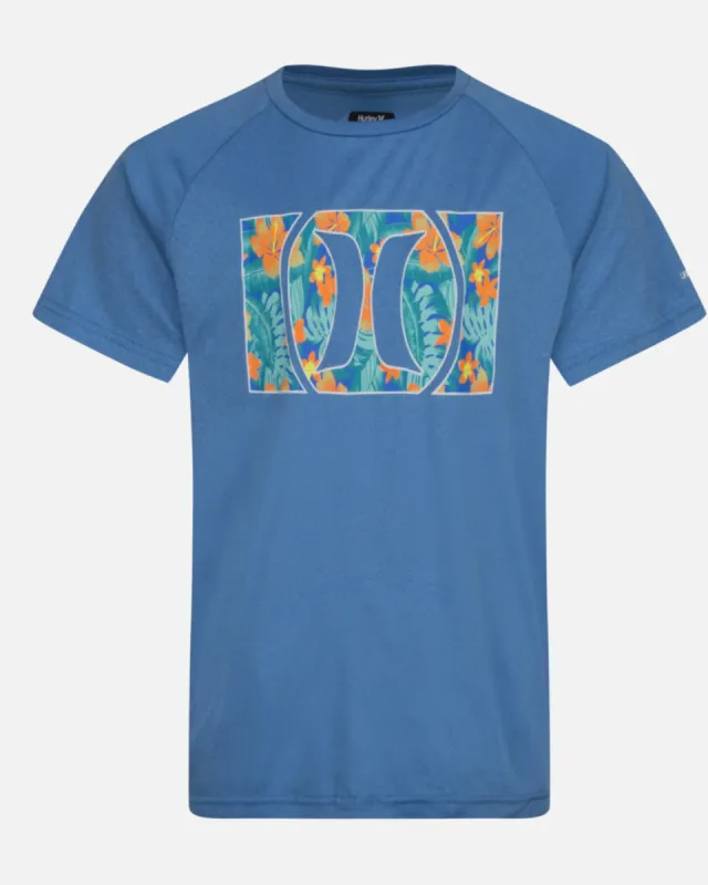 Boys' H2O-Dri Print Fill Short Sleeve Rashguard sold by Hurley