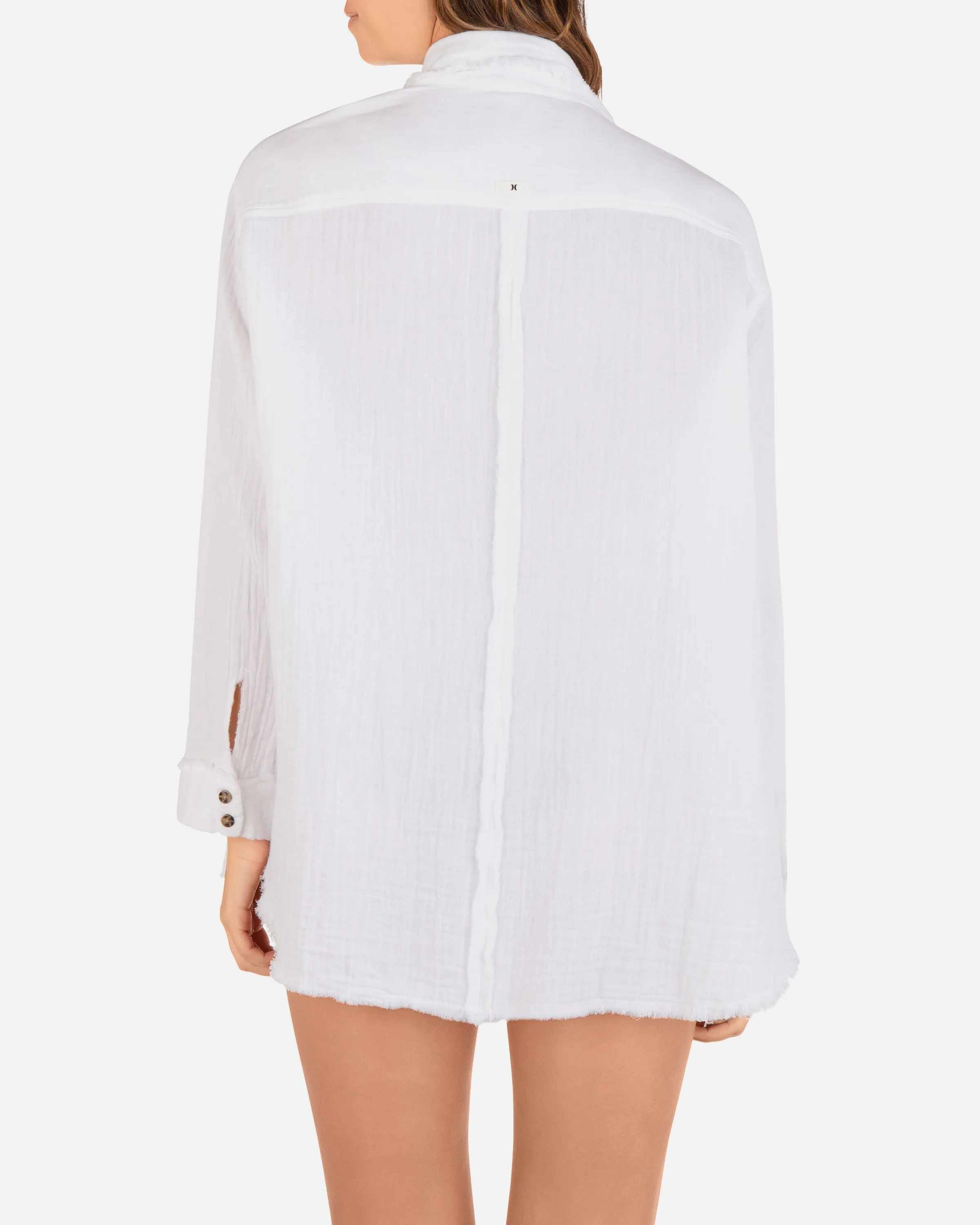 Solid Long Sleeve Button Front Shirt sold by Hurley product image thumbnail 3