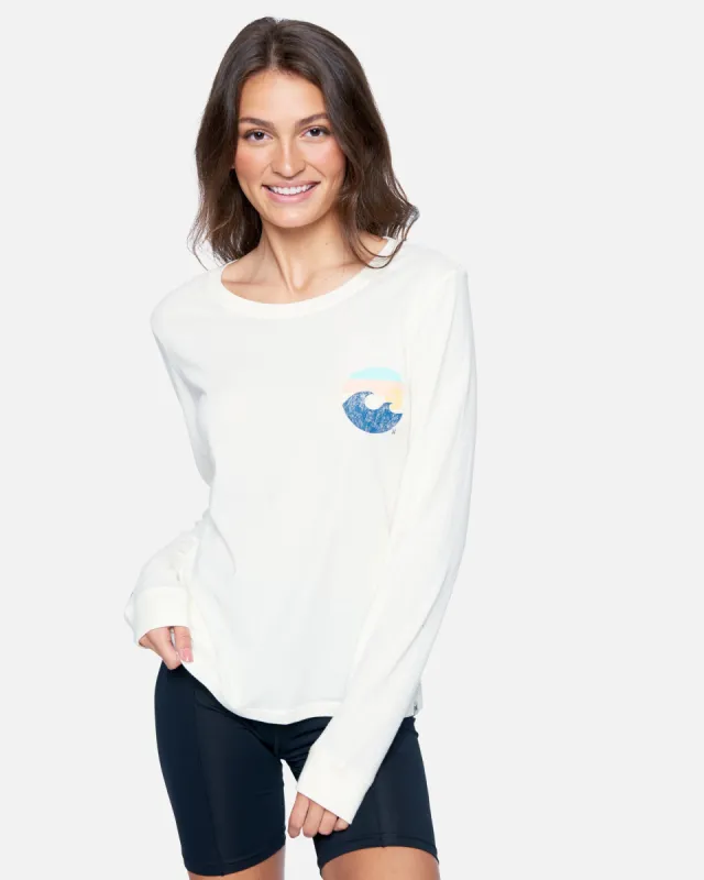 Stripe Waves Classic Long Sleeve Tee sold by Hurley