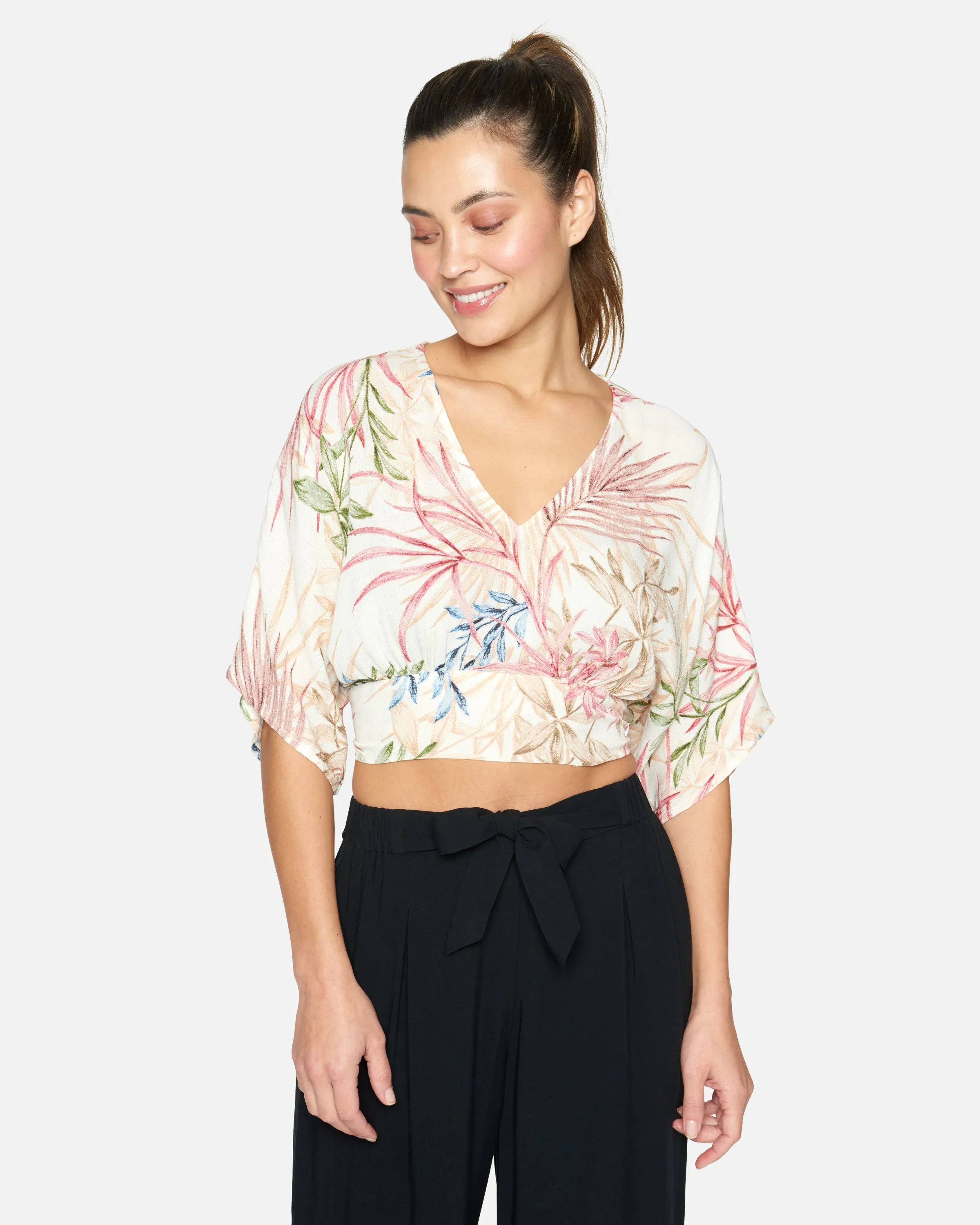 SUMMER PALM FLOUNCE TOP sold by Hurley