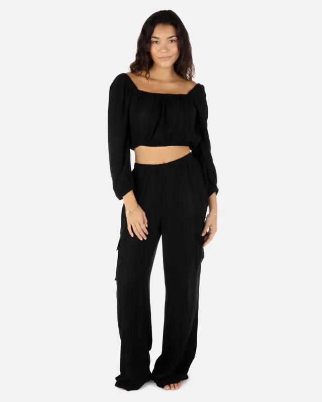 Stripe Gauze Cargo Beach Pant sold by Hurley