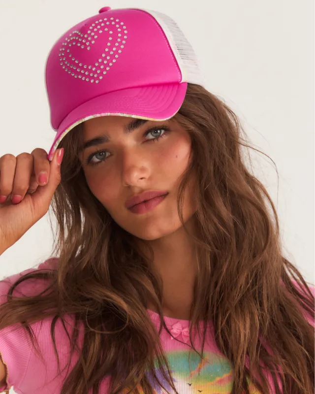 LoveShackFancy x Hurley - Rhinestone Trucker Hat made by Hurley