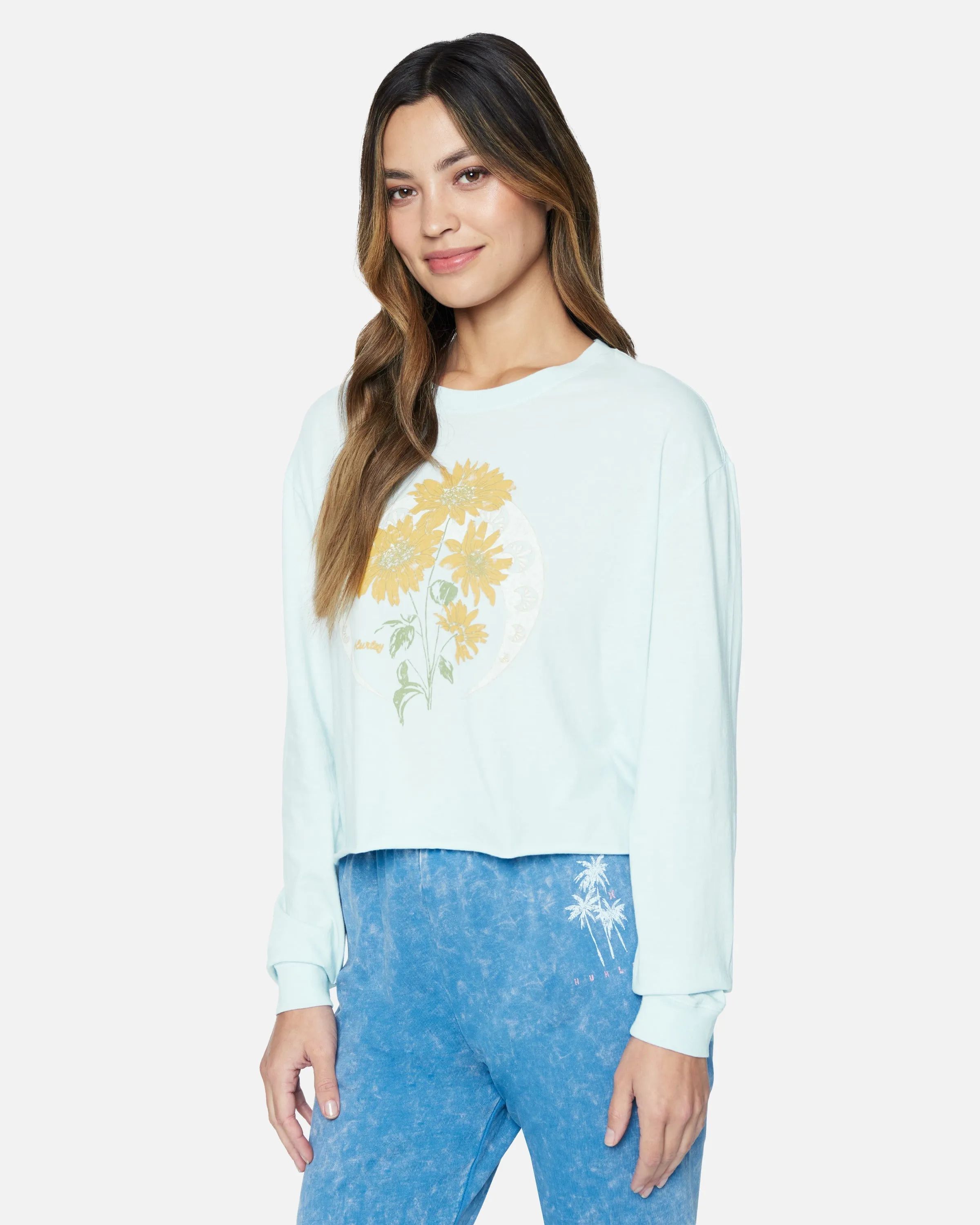 Paige Washed Cropped Boyfriend Long Sleeve Tee sold by Hurley product image thumbnail 3