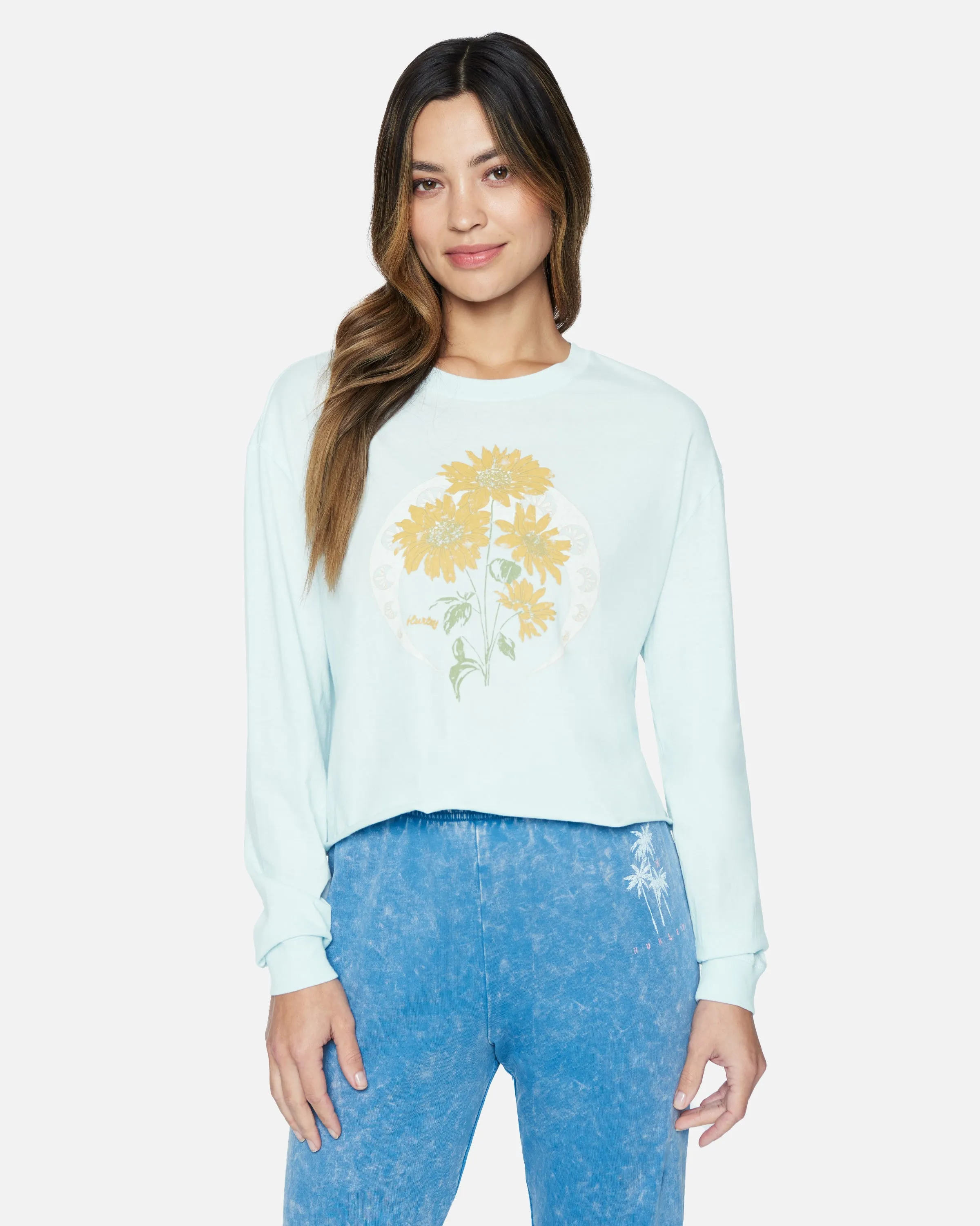 Paige Washed Cropped Boyfriend Long Sleeve Tee sold by Hurley