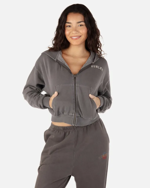 Outsider Crop Zip Up Hoodie sold by Hurley
