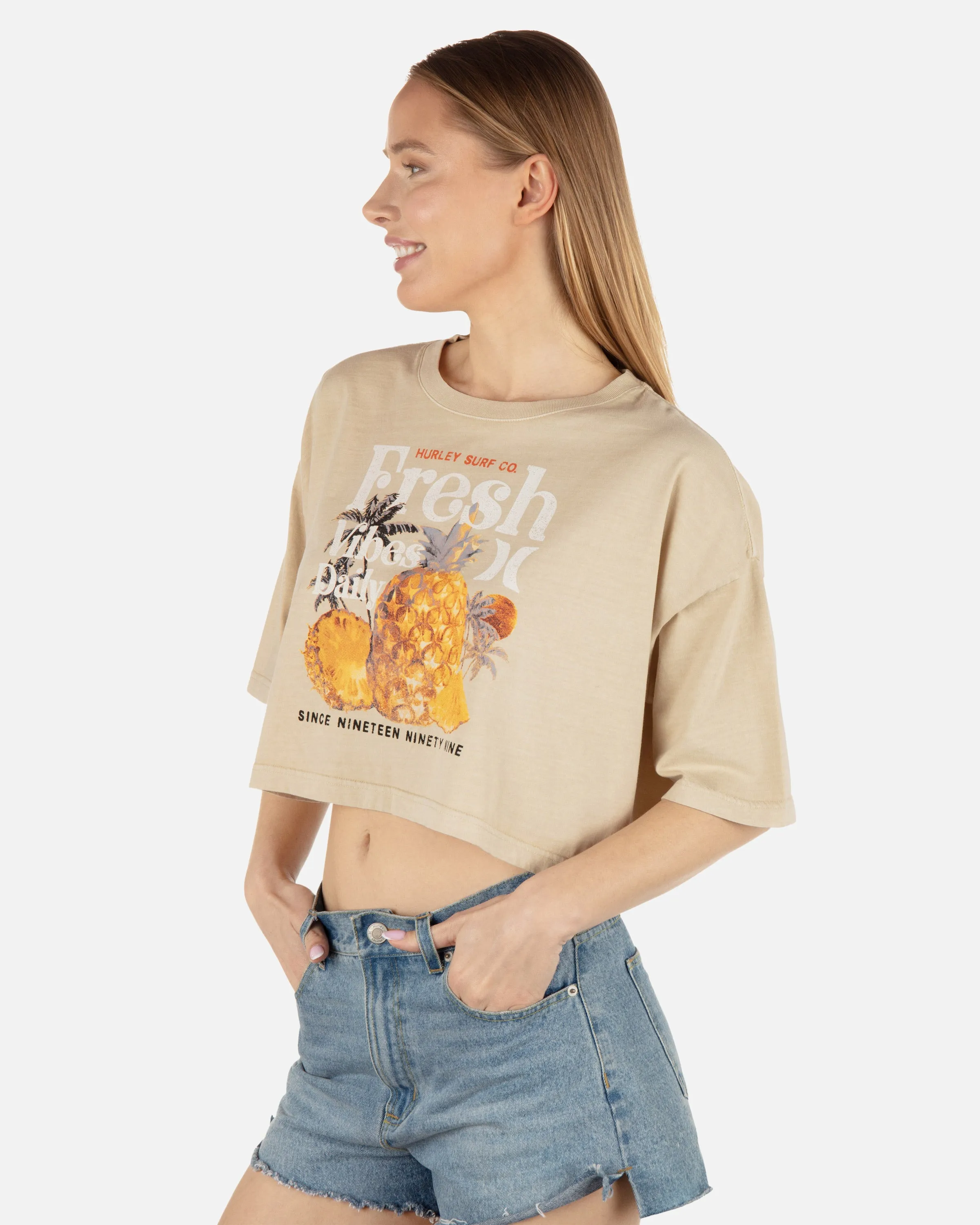 Organic Vibes Rx Crop Tee sold by Hurley product image thumbnail 3