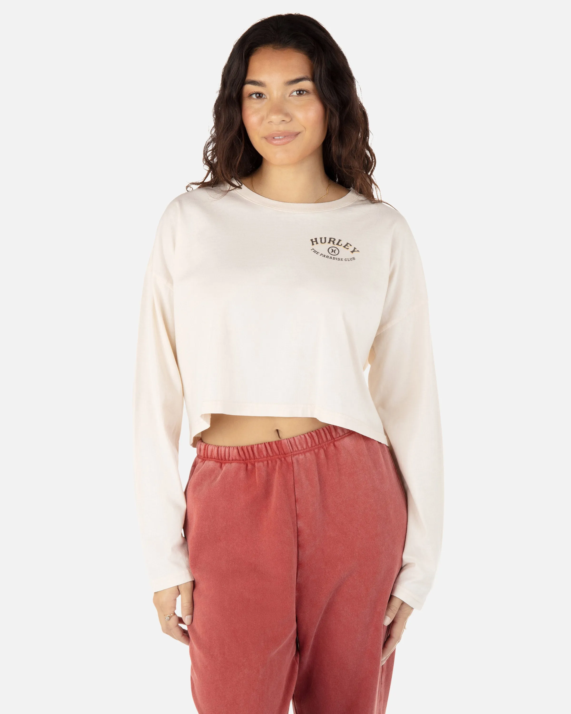 Paradise Seekers Long Sleeve Relaxed Cropped Tee sold by Hurley product image thumbnail 3