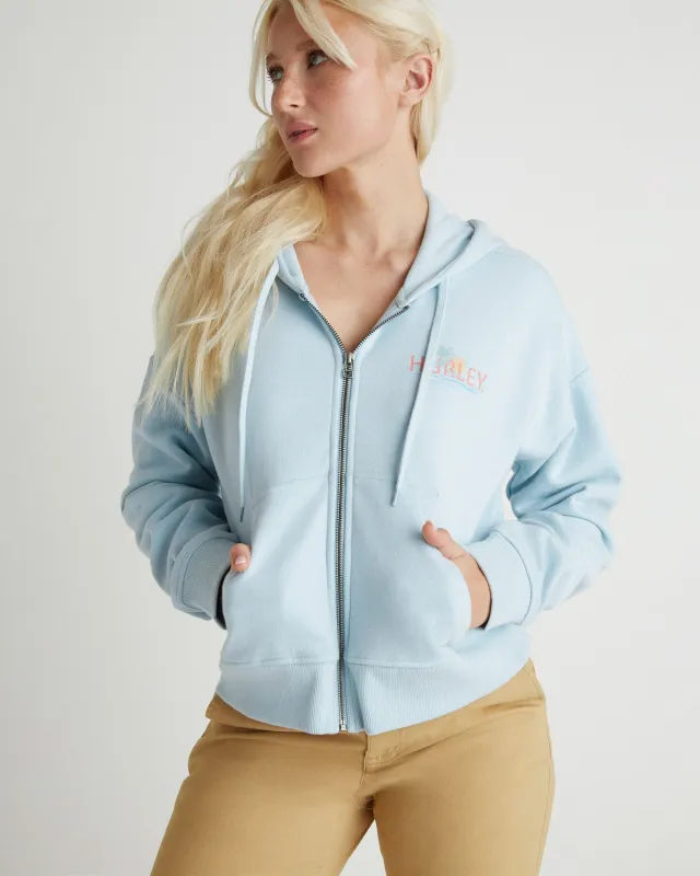 Coastline Crop Zip Hoodie sold by Hurley