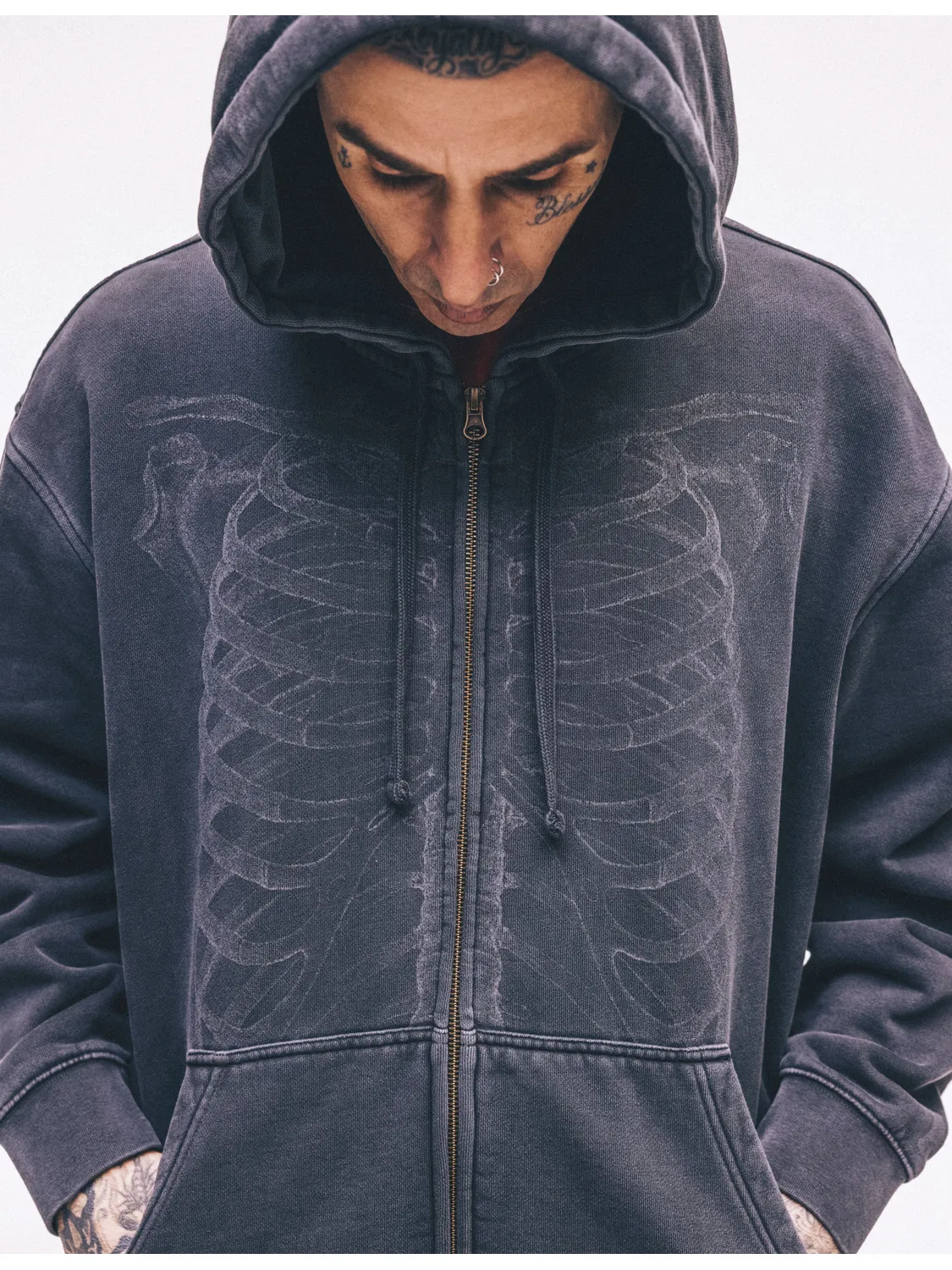 Hurley x Travis Barker Bones Zip Hoodie sold by Hurley