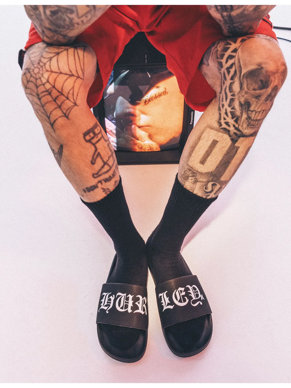 Hurley x Travis Barker Slide sold by Hurley