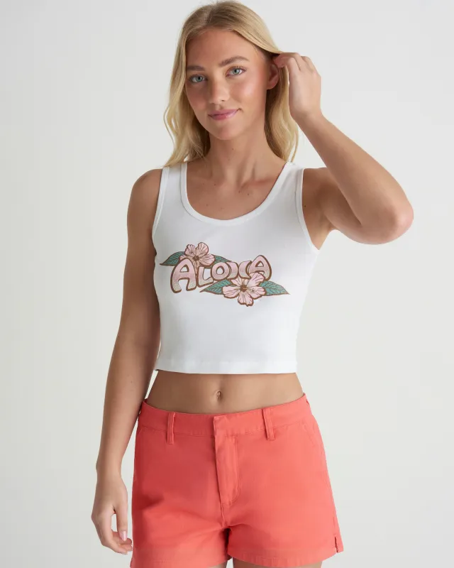 Aloha Scoop Crop Tank sold by Hurley