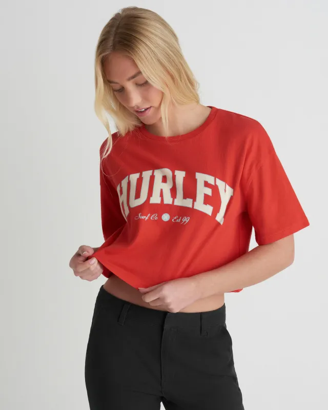 Surf Hooky Boxy Crop Tee sold by Hurley