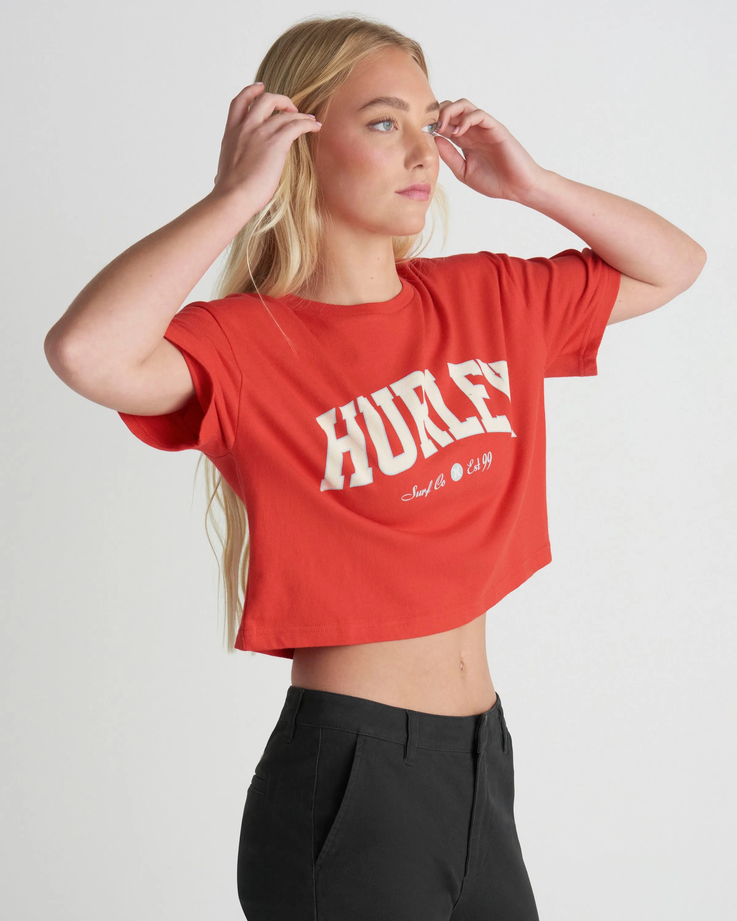 Surf Hooky Boxy Crop Tee sold by Hurley product image thumbnail 3