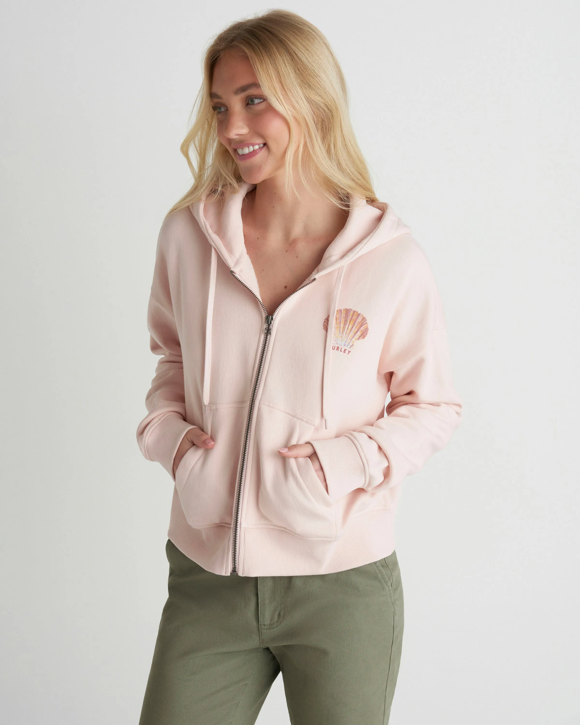 Shell Yeah Crop Zip Hoodie sold by Hurley