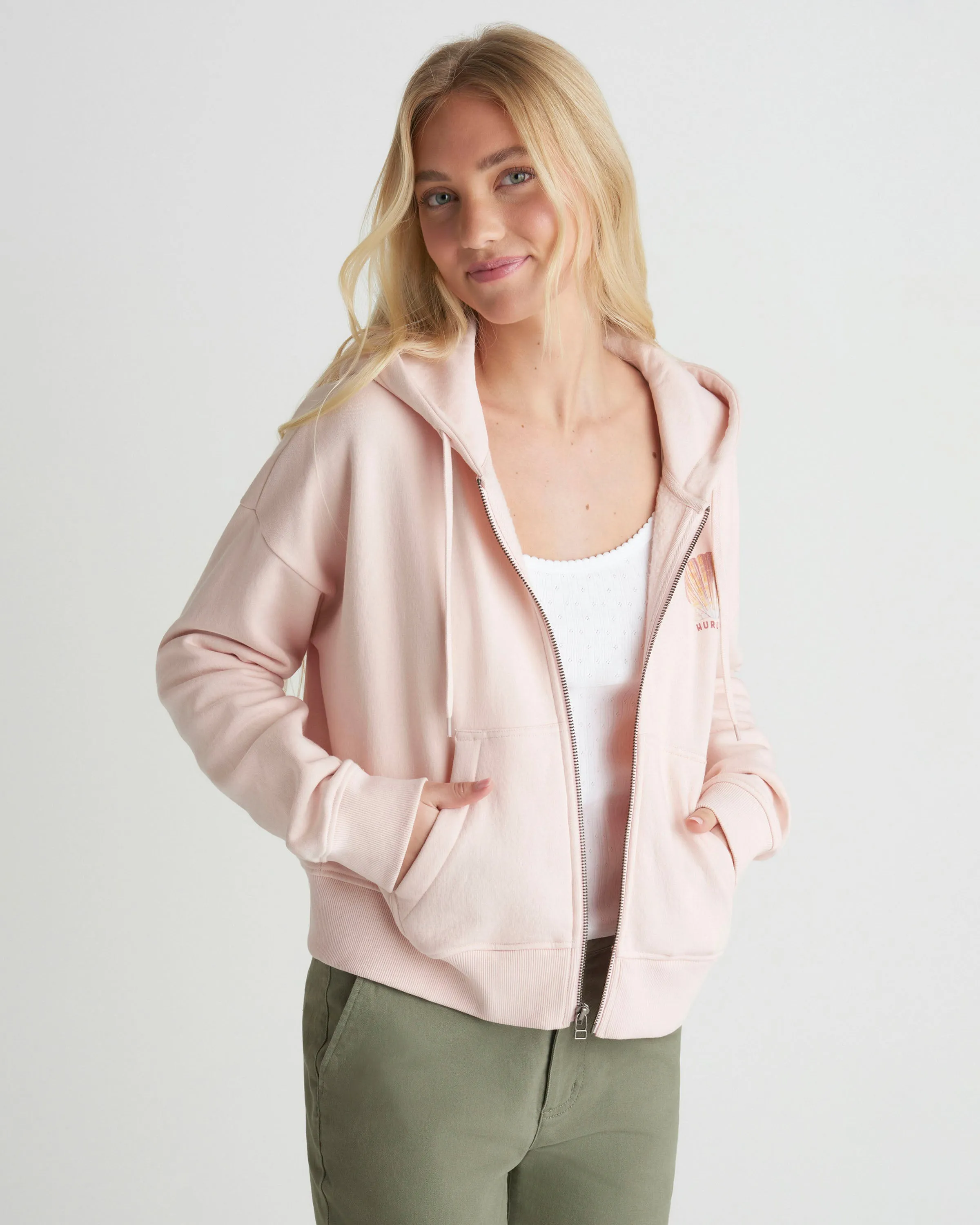 Shell Yeah Crop Zip Hoodie sold by Hurley product image thumbnail 3