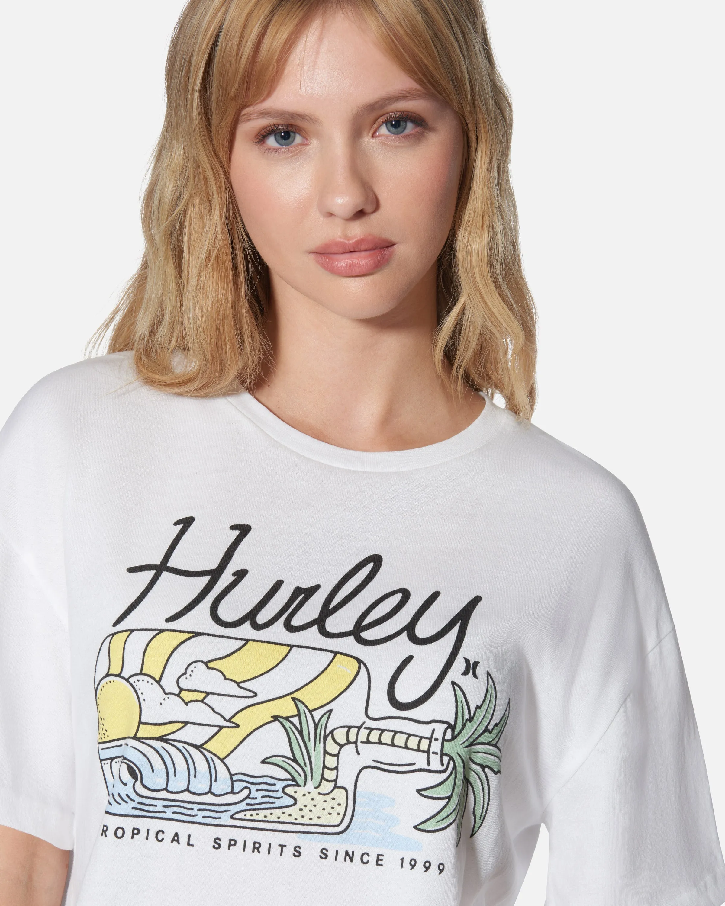 Tropical Spirits Boxy Crop Tee sold by Hurley product image thumbnail 3