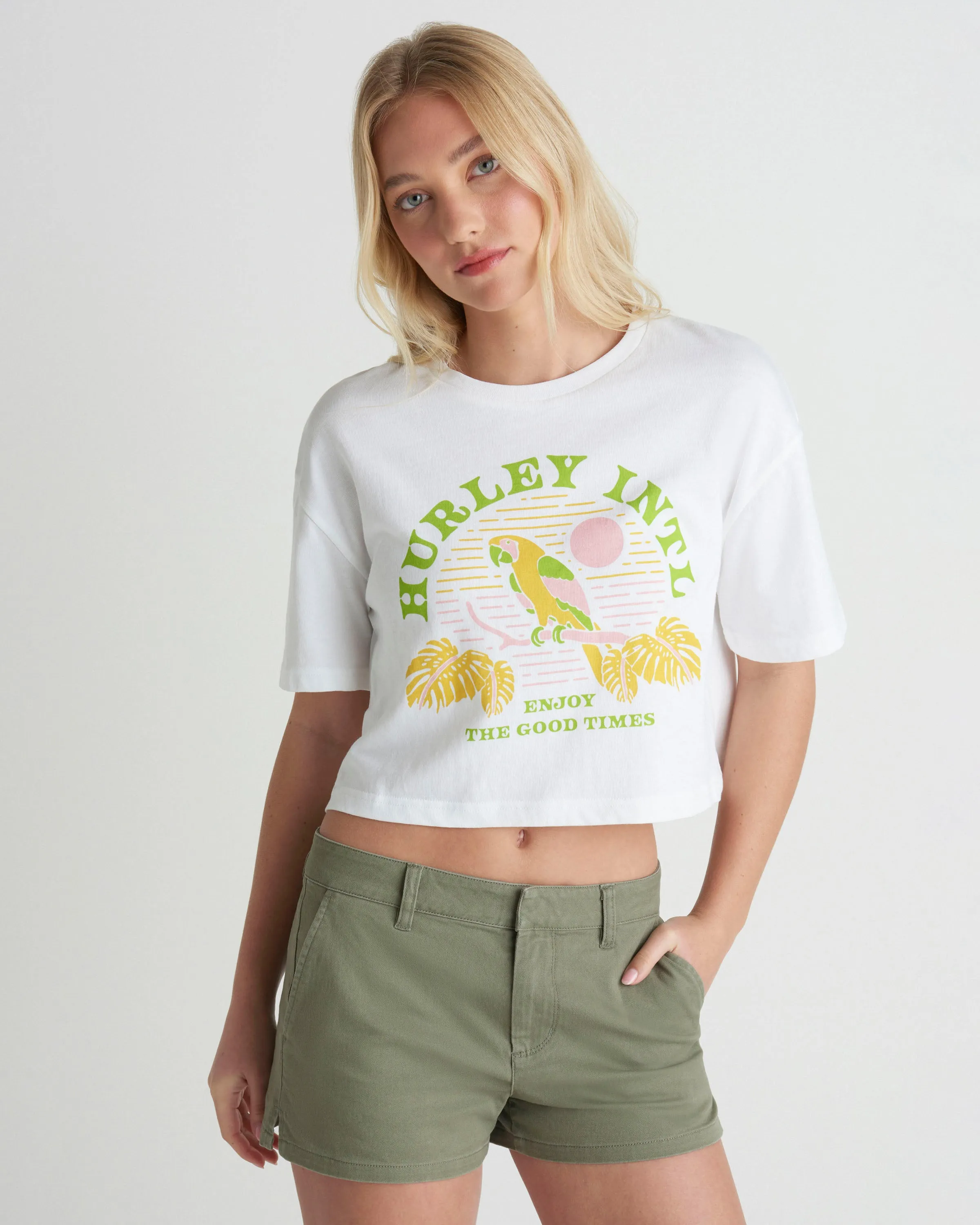 Find Your Coast Boxy Crop Tee sold by Hurley product image thumbnail 3