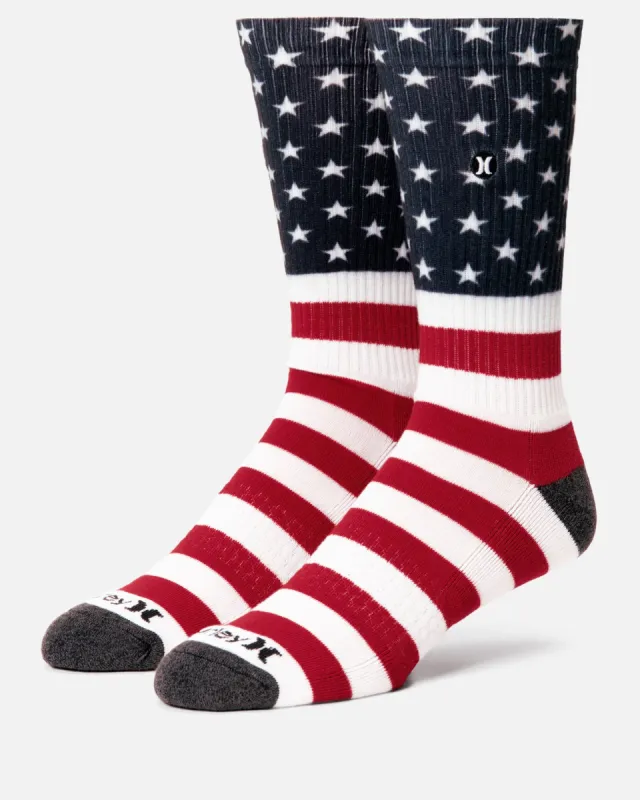 Men's Extended Terry Crew Printed Socks sold by Hurley