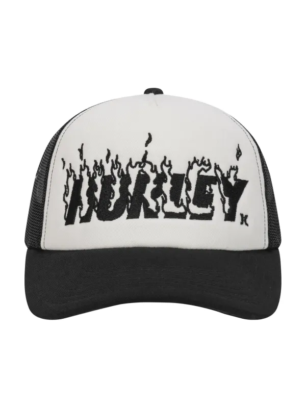 Hurley x Travis Barker Flame Trucker Hat made by Hurley