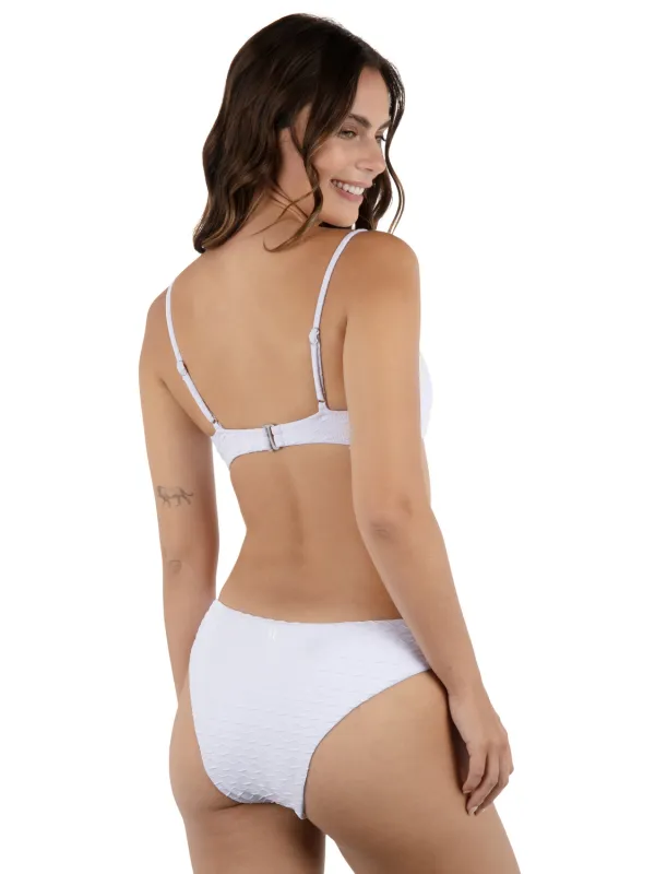 Amphora Mid Rise Cheeky Bikini Bottom sold by Hurley