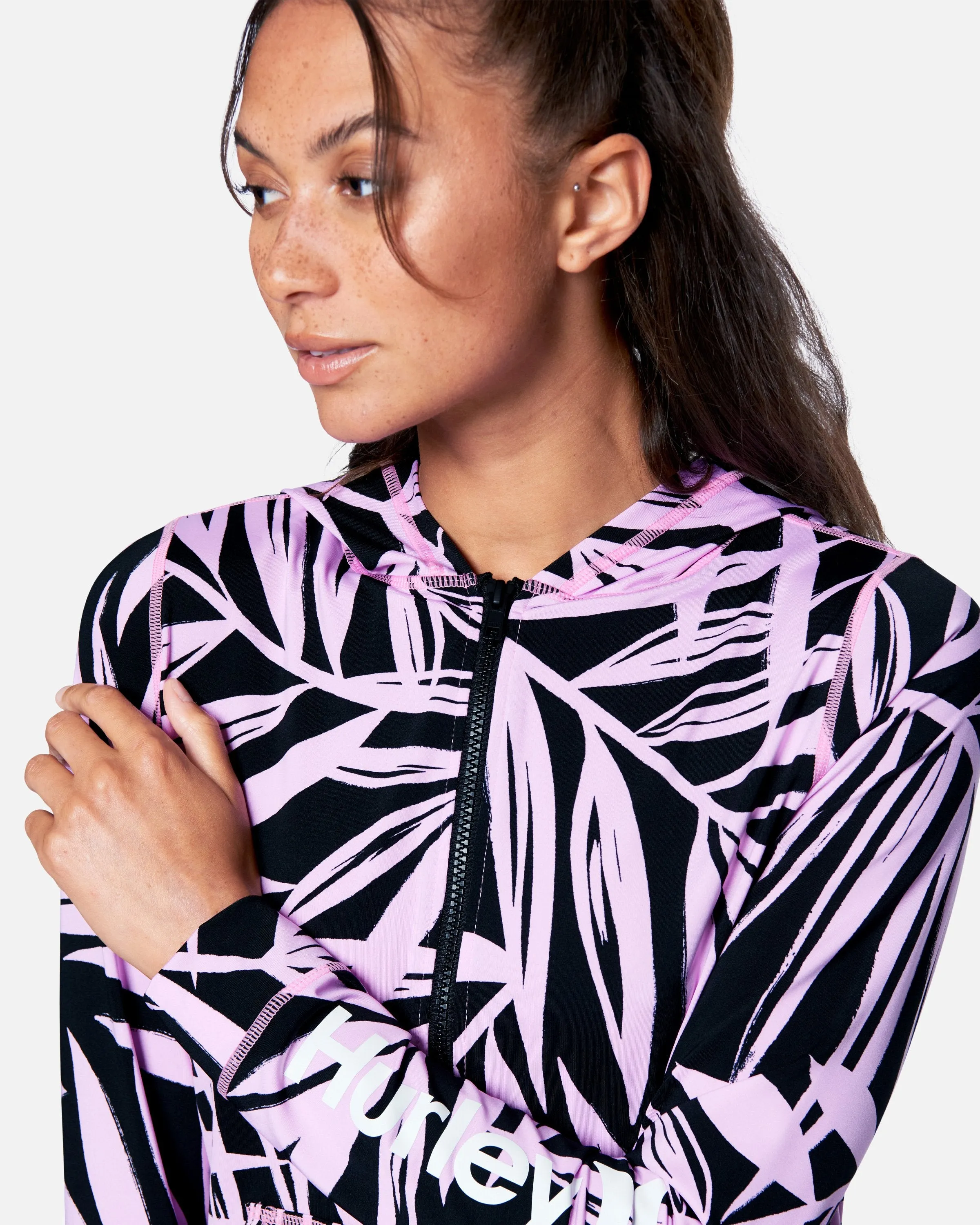 Mystic Leaves Hoodie Zip Rashguard sold by Hurley product image thumbnail 5