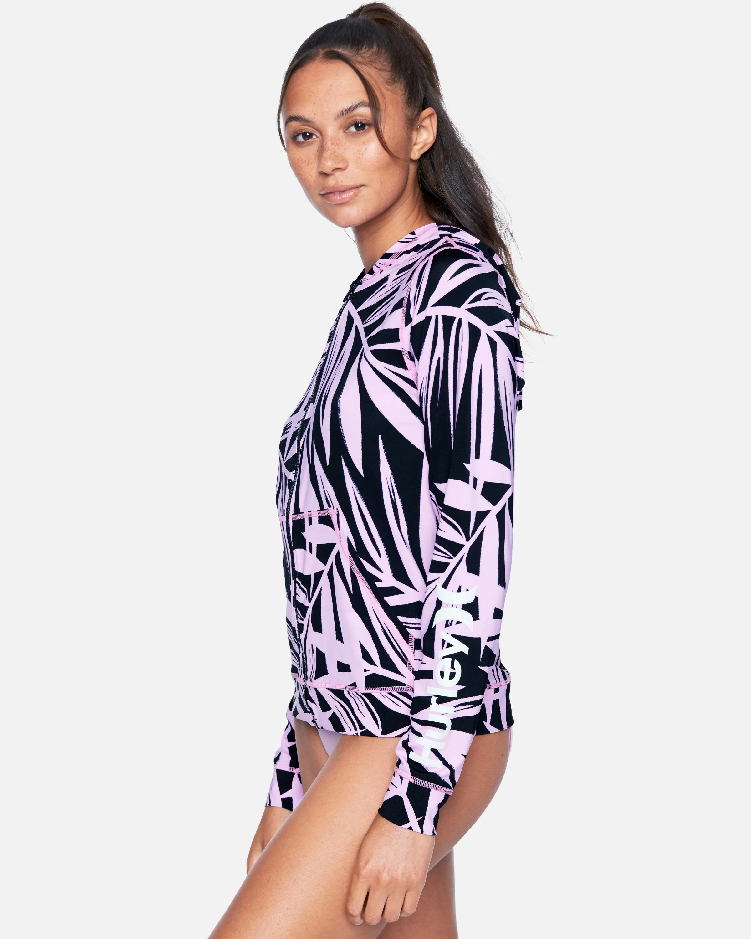 Mystic Leaves Hoodie Zip Rashguard sold by Hurley product image thumbnail 3